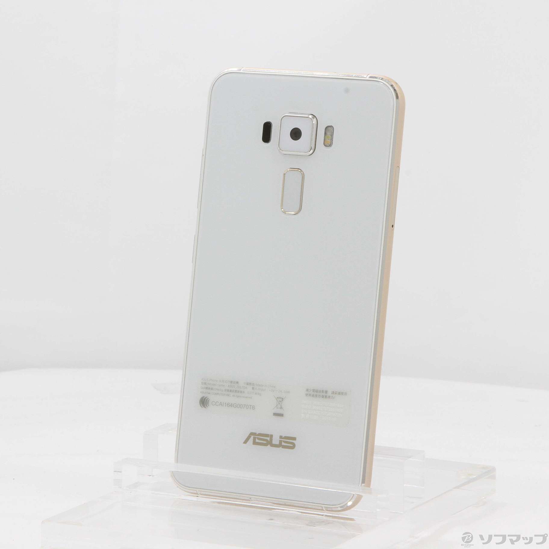 中古 Zenfone 3 32gb パールホワイト Ze5kl Wh32s3 Simフリー 07 04 日 値下げ リコレ ソフマップの中古通販サイト