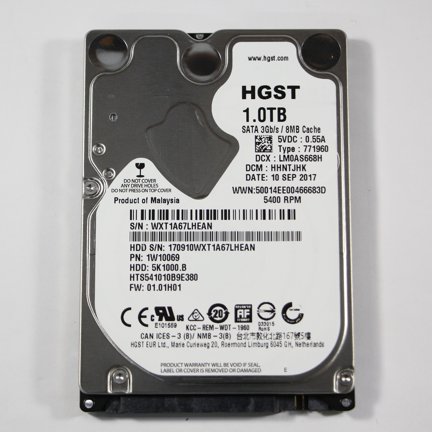中古】iVDRS HDD 1TB HGST iS1000 1台 iVDRs カセットHDD 1TB IS1000
