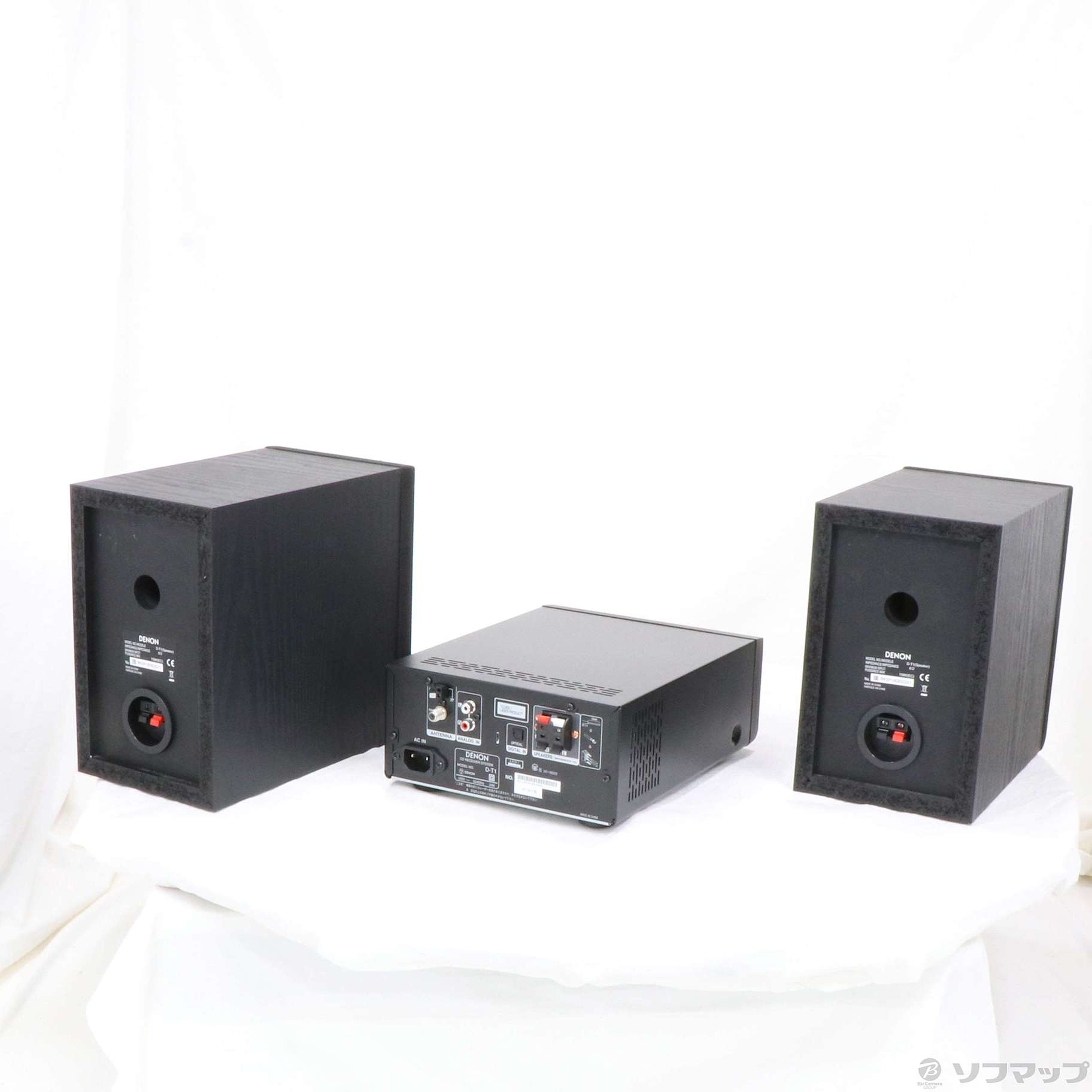 中古品 DENON CD/MDシステムコンポ 木目 D-MG33-M スピーカーセット