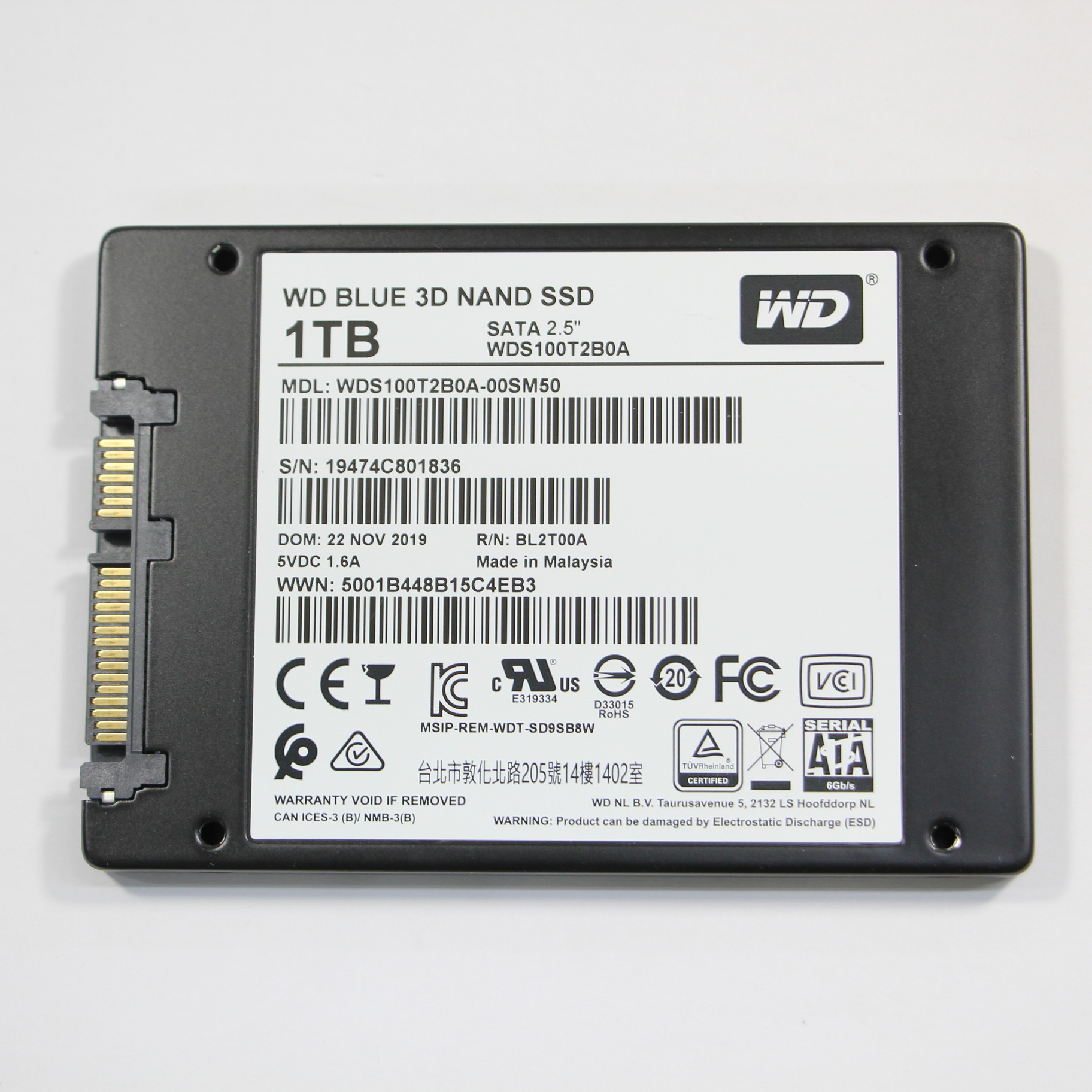 WD Blue 1TB 3D NAND SATA SSD 中古・動作確認品 中古】WD Blue 3D NAND SATA WDS100T2B0A [2133031615054] - リコレ