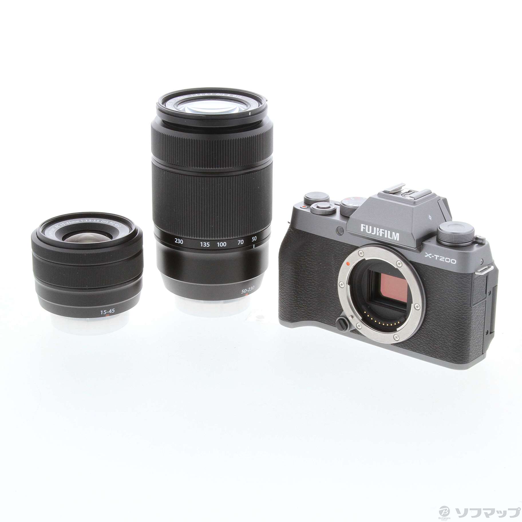 中古】〔展示品〕 FUJIFILM X-T200 ダブルズームレンズキット ダーク ...