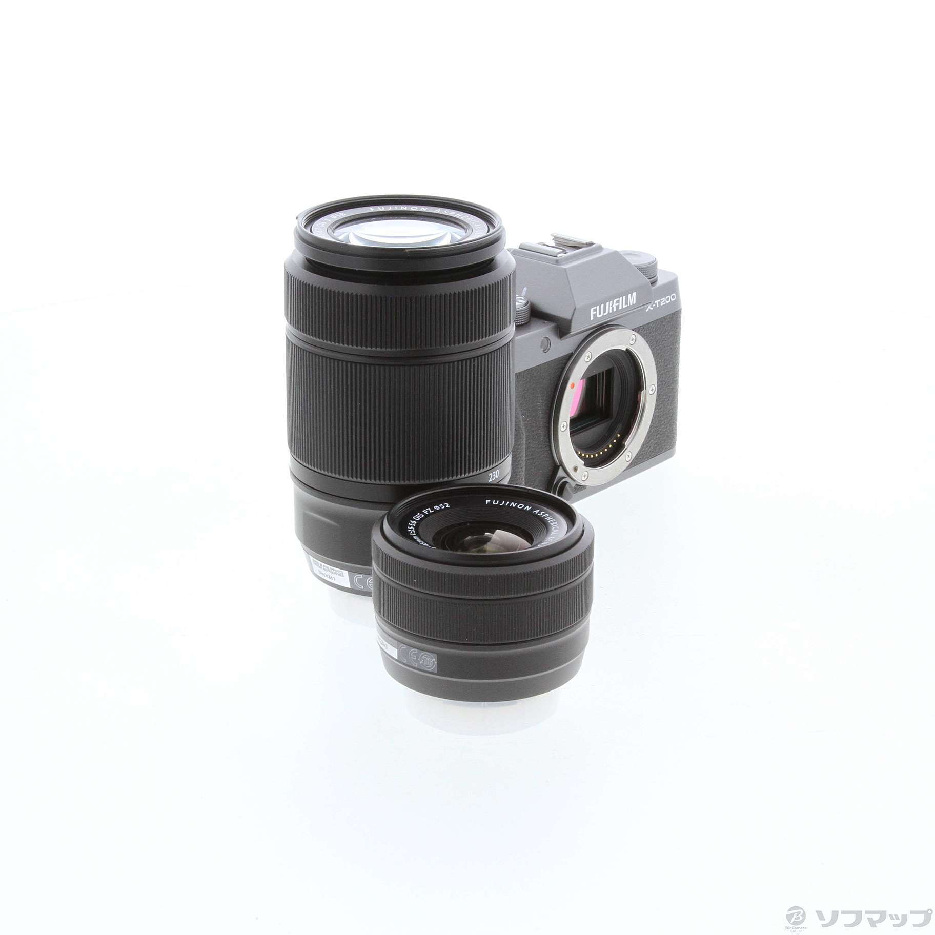 中古】〔展示品〕 FUJIFILM X-T200 ダブルズームレンズキット ダーク 