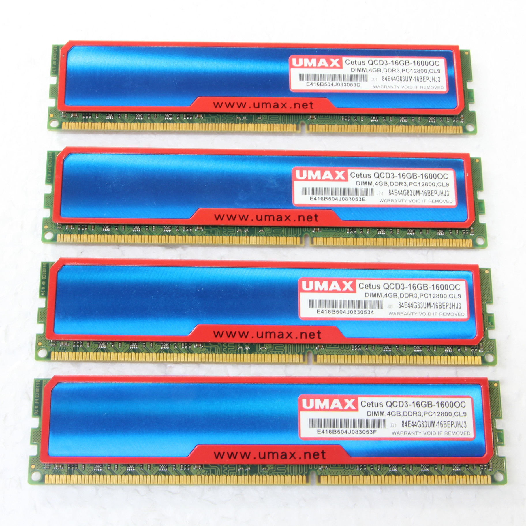 中古】デスクPCメモリ 240P DDR3 16GB 4GB×4枚組 PC3-12800 DDR3-1600