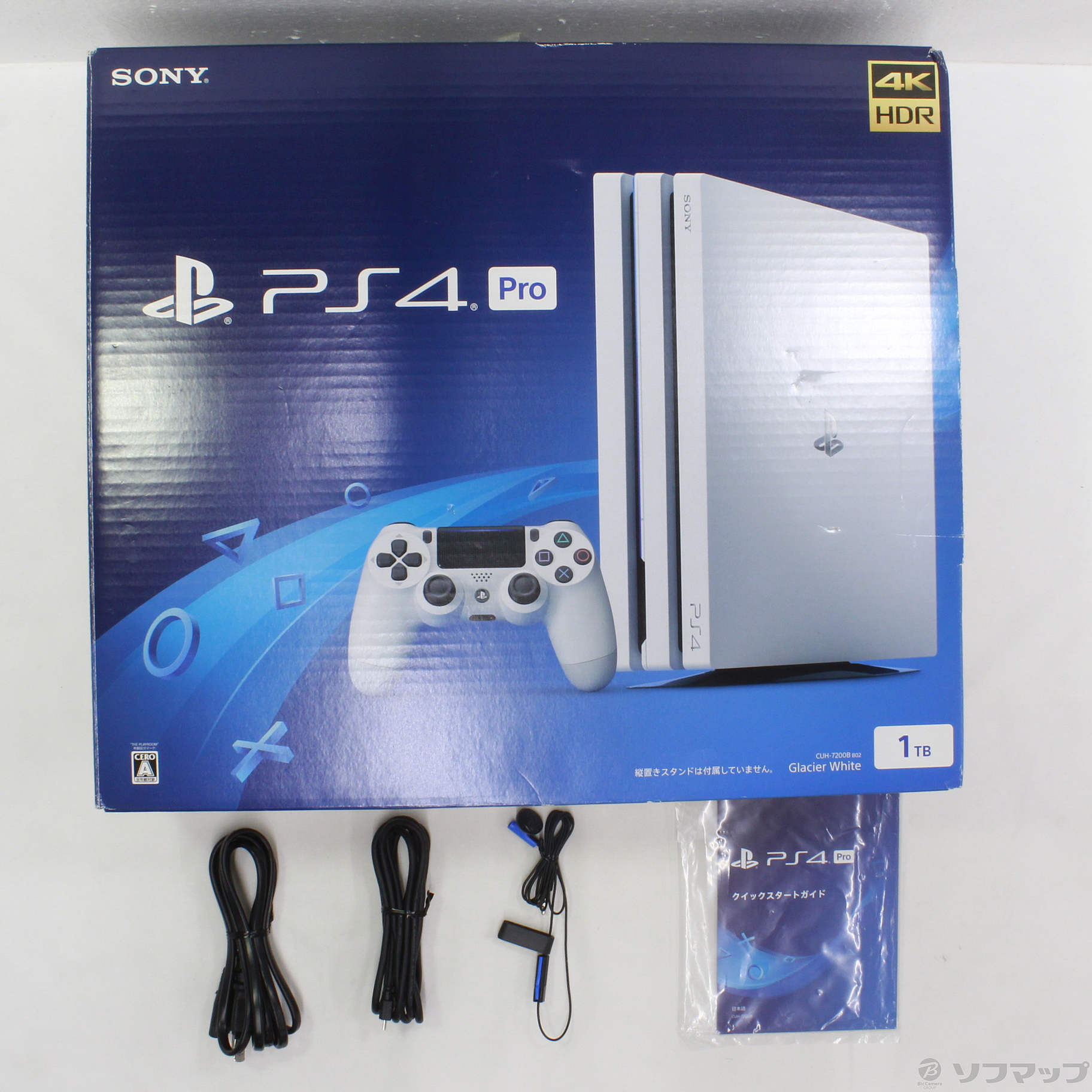 超可爱 完品☆PS4 Pro☆PlayStation4 Pro☆グレイシャーホワイト☆1TB ...