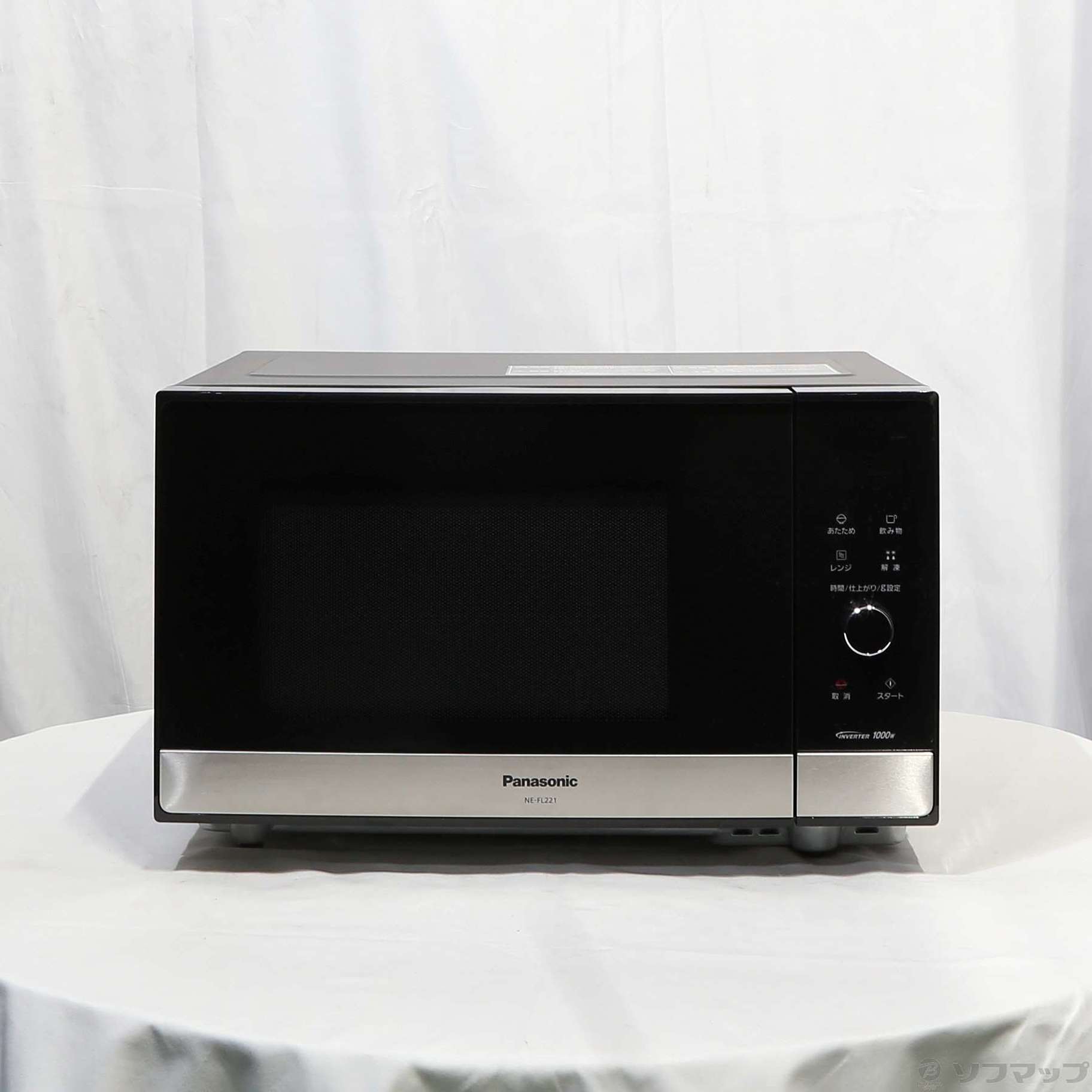 〔展示品〕単機能レンジ 庫内フラット メタルブラック NE-FL221-K ［22L ／50／60Hz］ ◇03/27(土)新入荷！