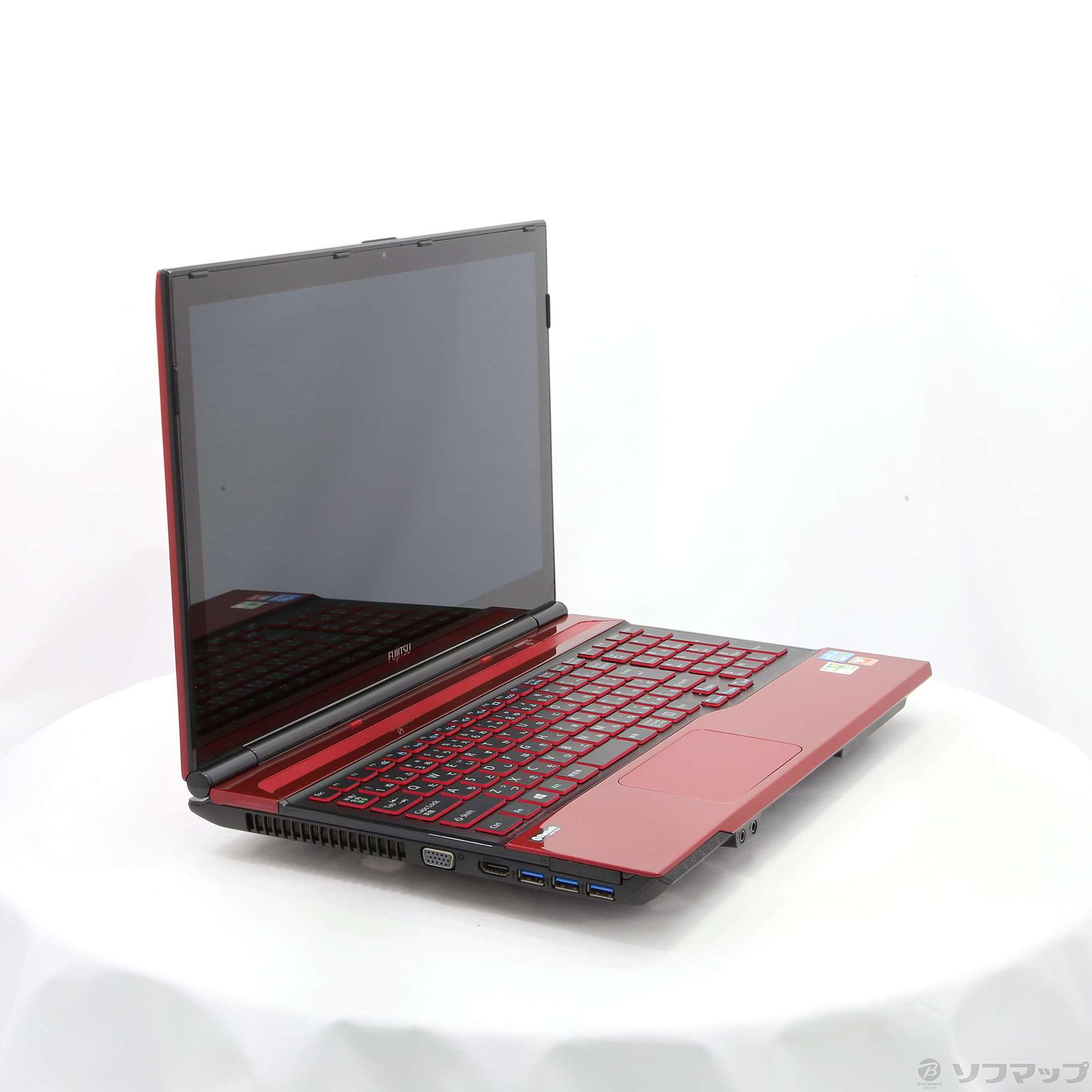 格安安心パソコン LIFEBOOK AH56／K FMVA56KR ルビーレッド