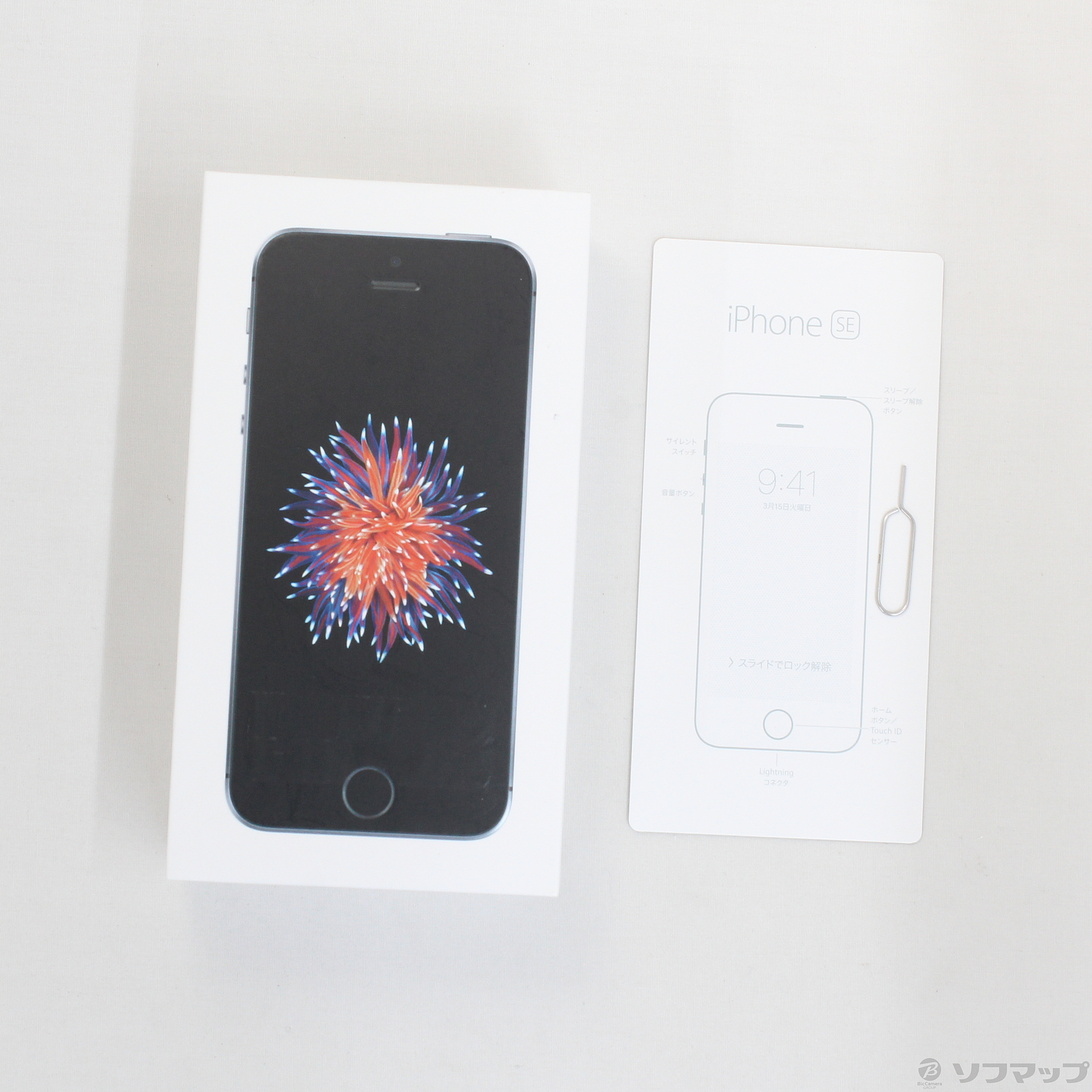 中古】iPhone SE 16GB スペースグレイ NLLN2J／A SIMフリー ◇08/24(火