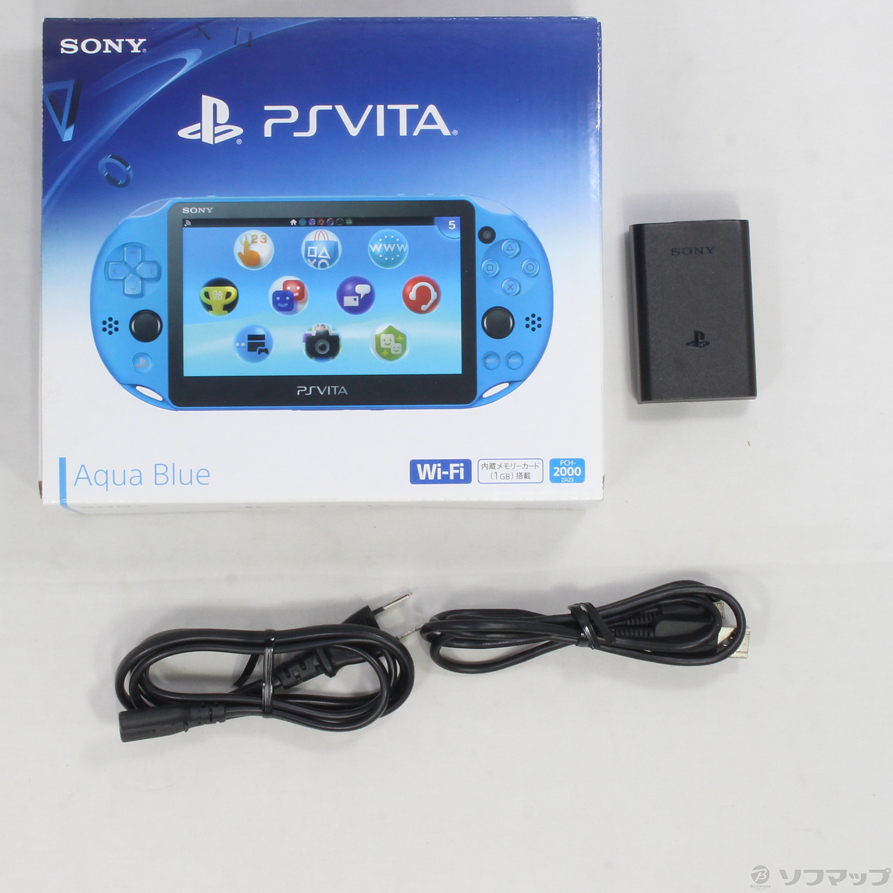 中古】PlayStation Vita WI-FIモデル アクアブルー PCH-2000ZA