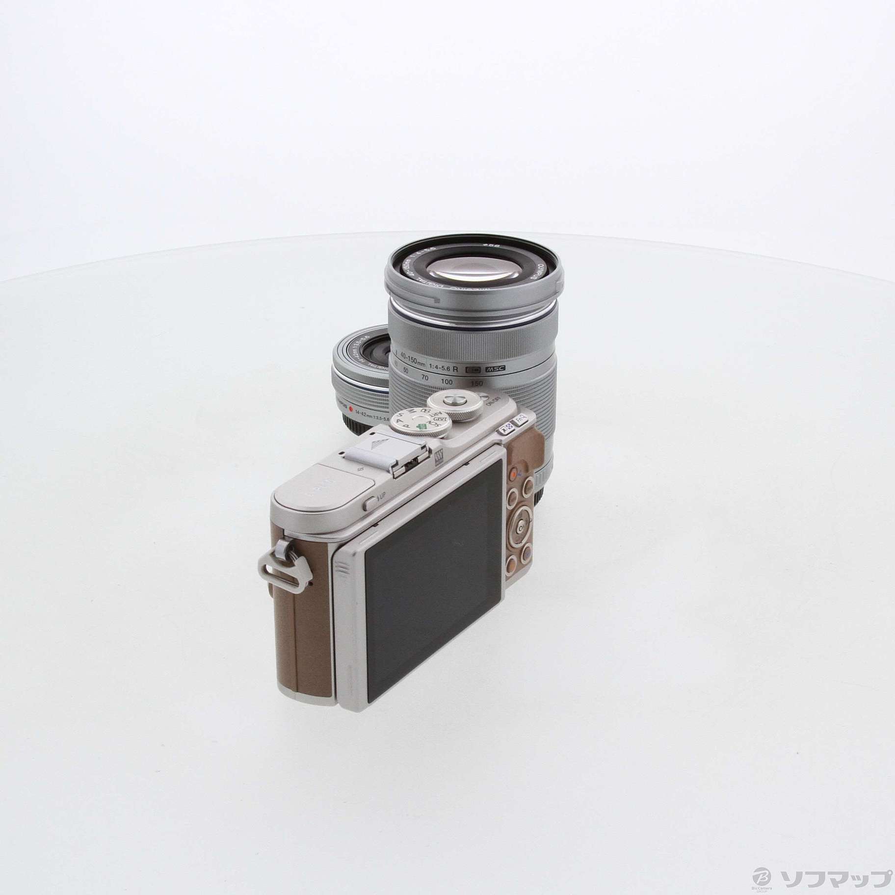 中古】OLYMPUS PEN E-PL10 EZダブルズームキット ブラウン