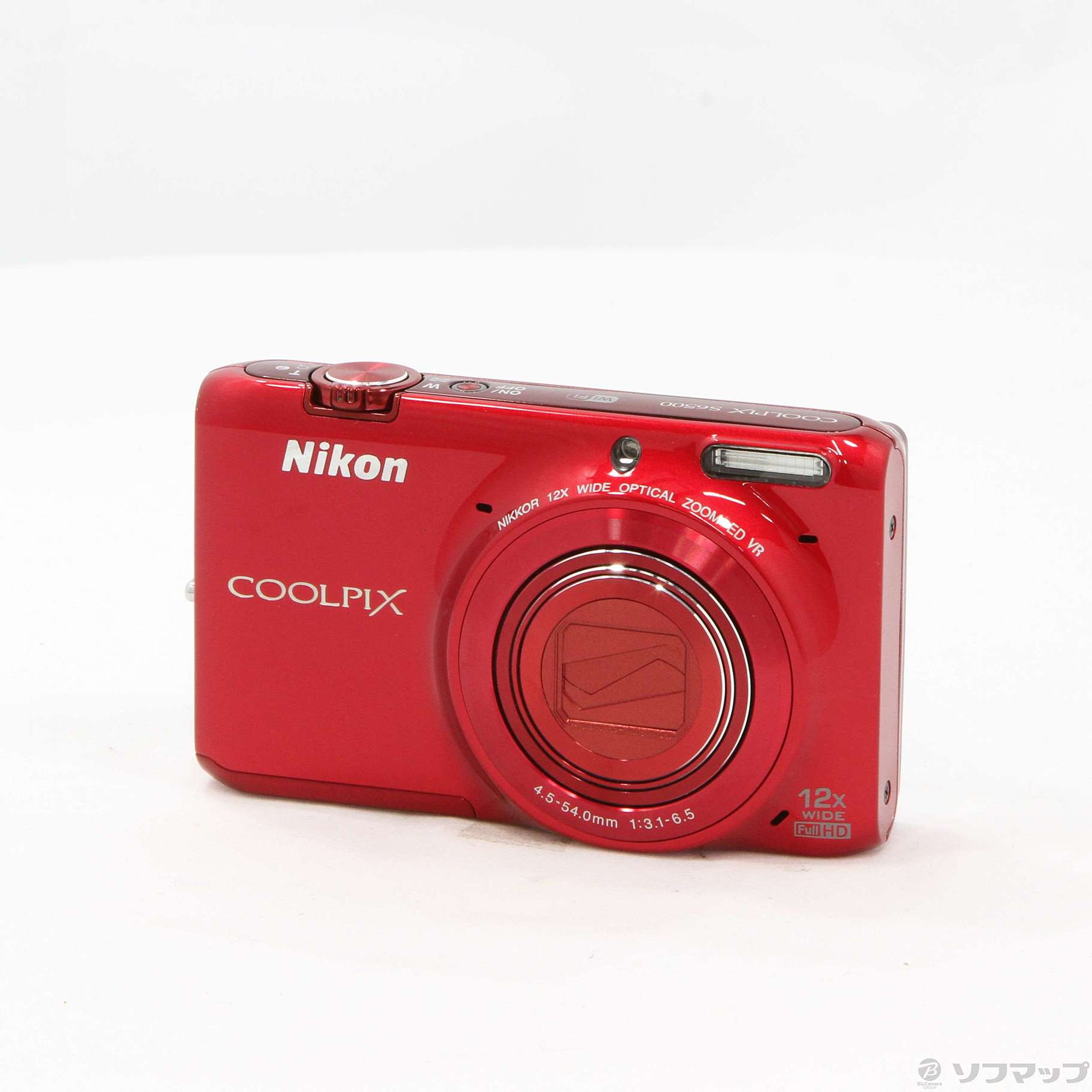 中古】COOLPIX S6500 (1602万画素／12倍／グロッシーレッド／SDXC