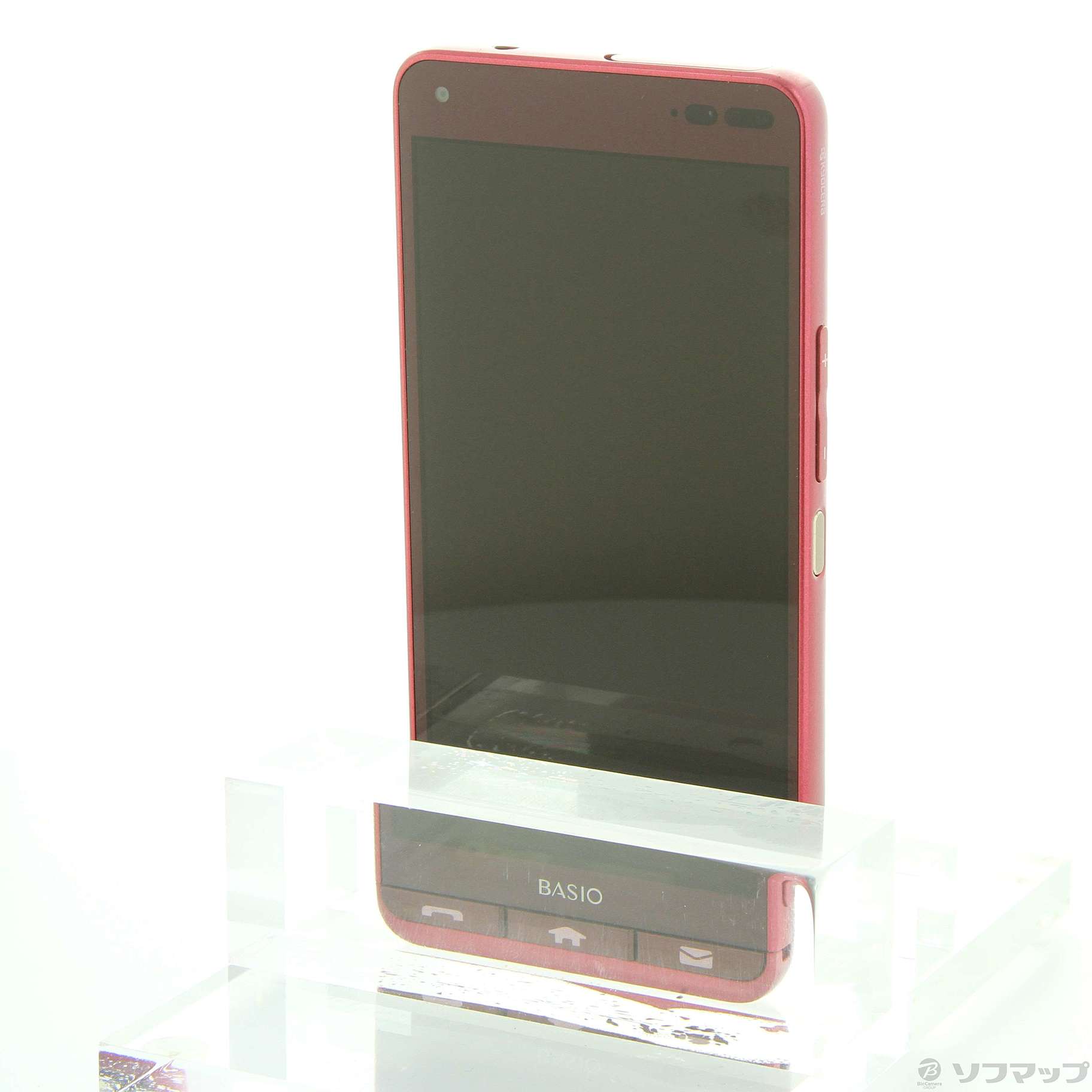 中古】BASIO3 32GB レッド KYV43 auロック解除SIMフリー