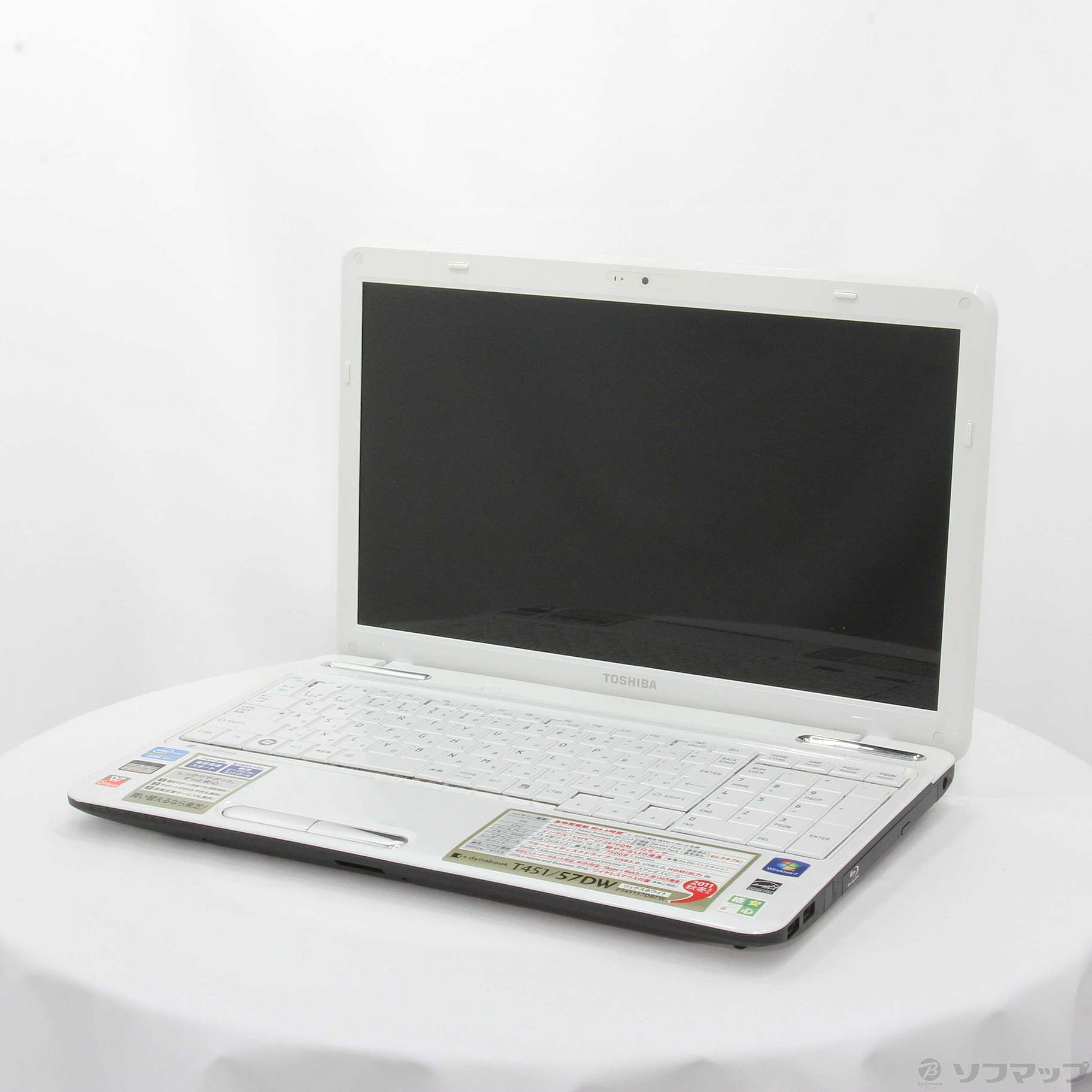 中古】格安安心パソコン dynabook T451／57DW PT45157DBFW リュクスホワイト [2133032560391] -  リコレ！|ビックカメラグループ ソフマップの中古通販サイト