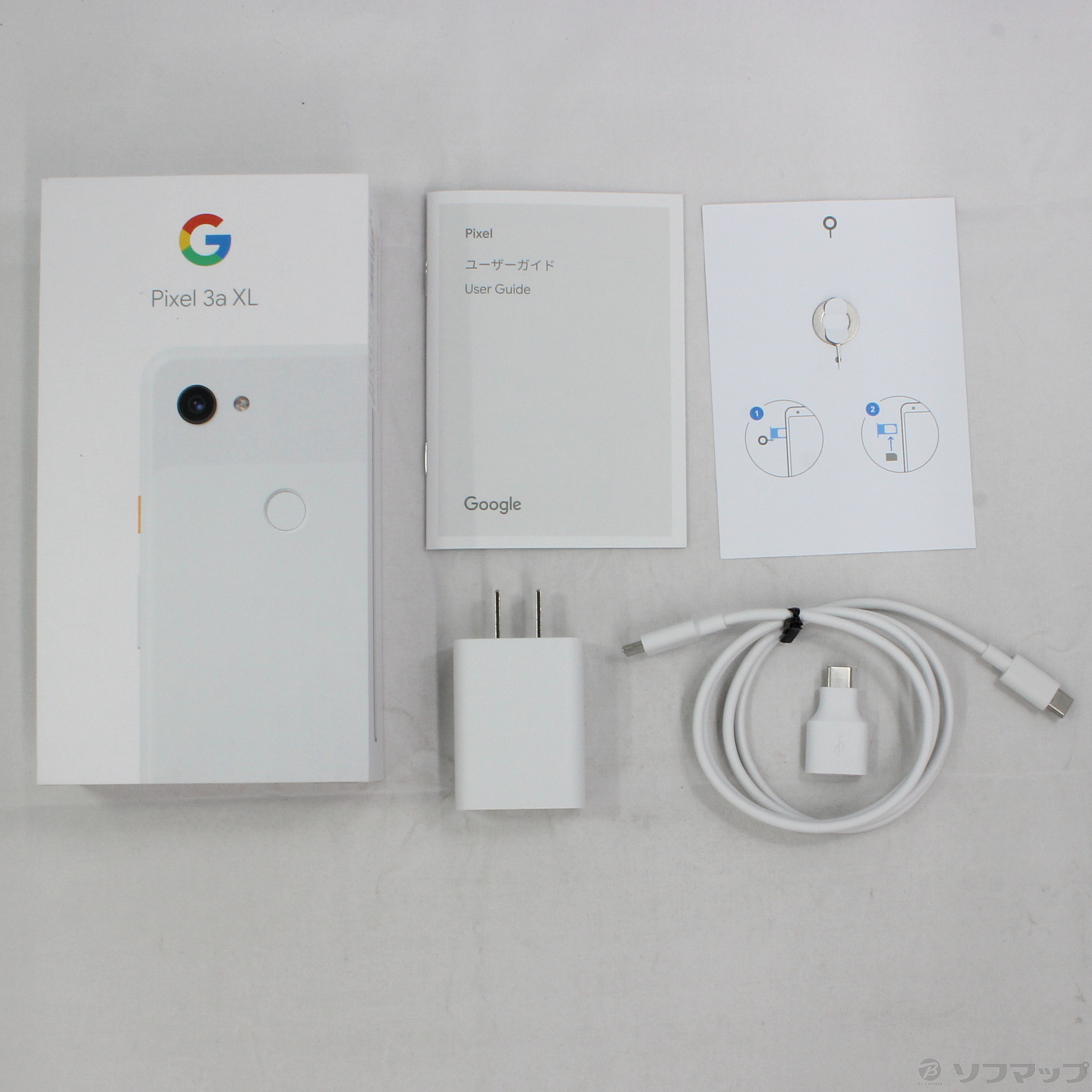 中古】Google Pixel 3a XL 64GB クリアリーホワイト G020D SIMフリー