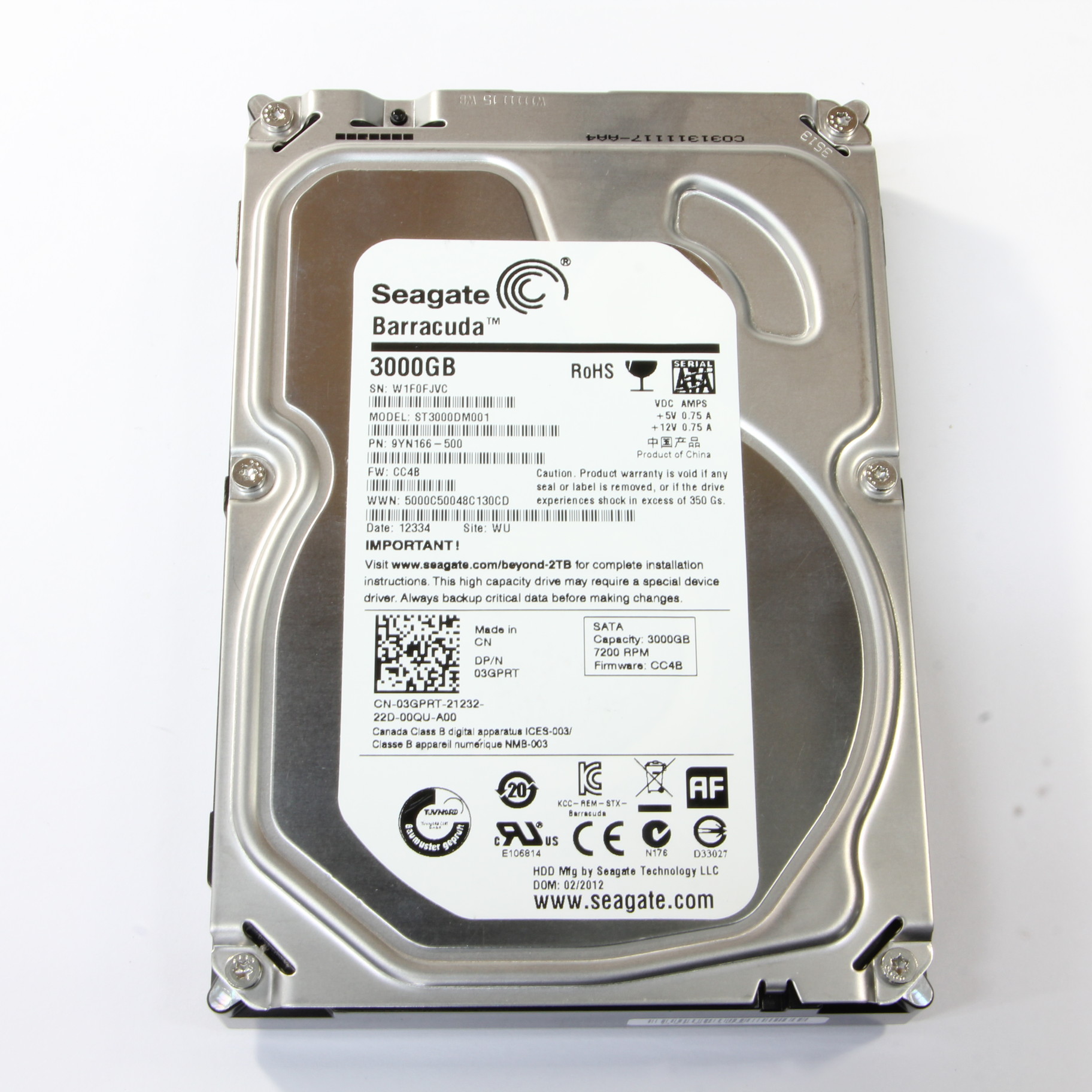 【中古】ST3000DM001 [2133032725097] - リコレ！|ソフマップの中古通販サイト