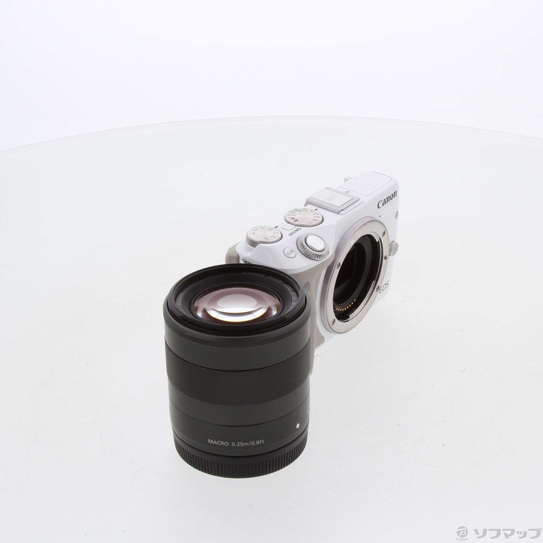 中古】EOS M3 EF-M 18-55 IS STM レンズキット ホワイト ◇07/07(水