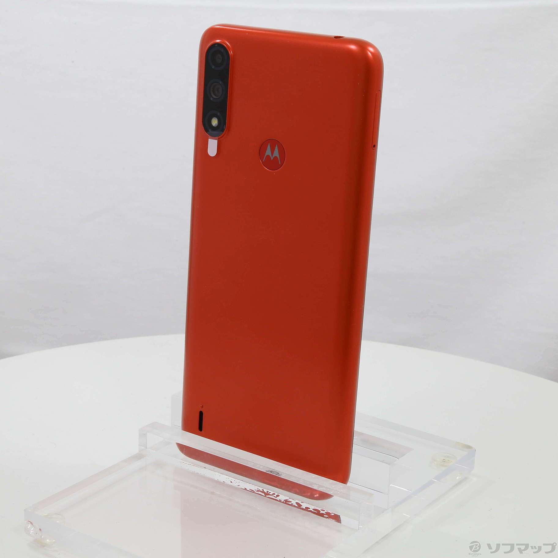 中古】moto e7 power 32GB コーラルレッド PAN40001JP SIMフリー ◇07