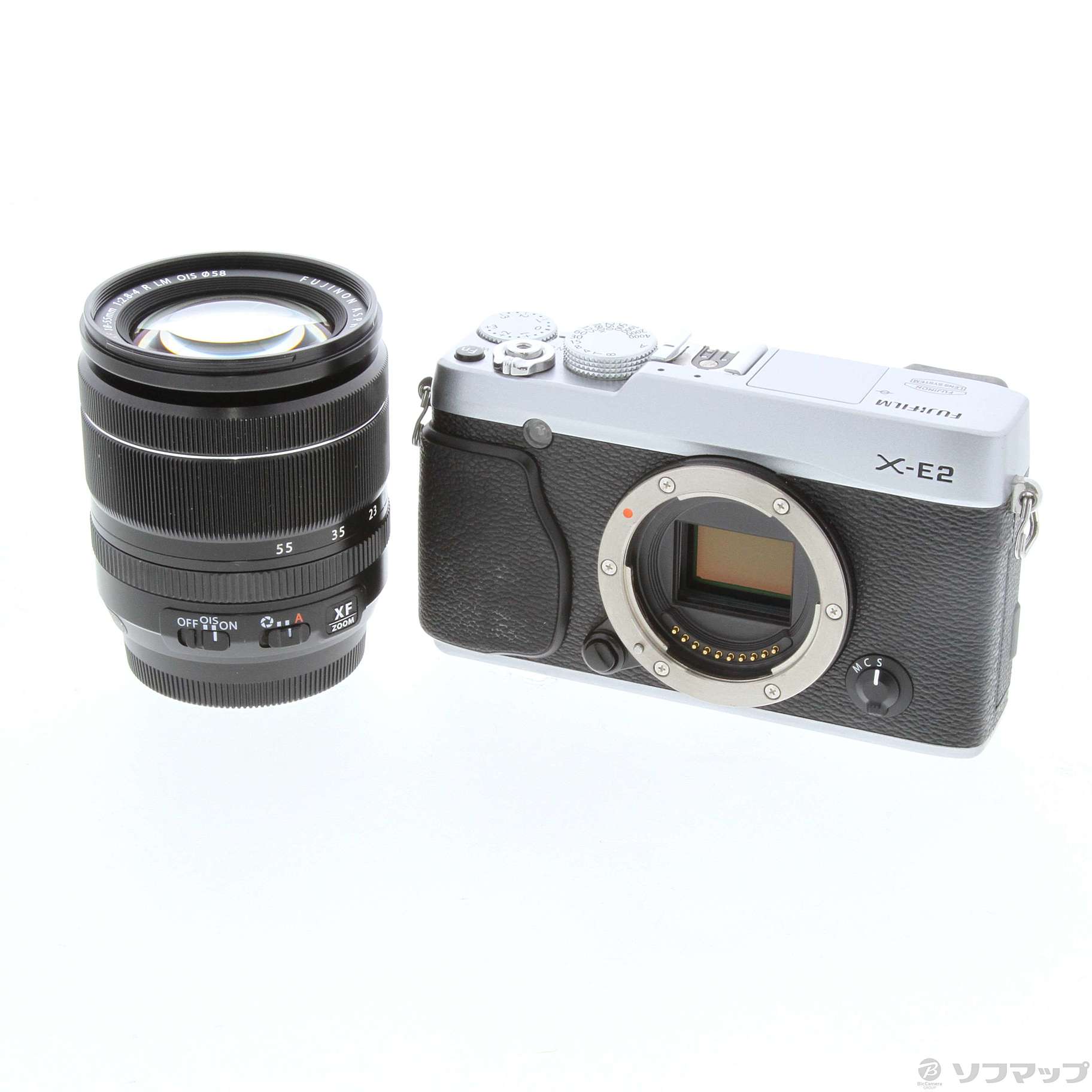 中古】FUJIFILM X-E2 レンズキット シルバー／FXE2S1855KIT／シルバー