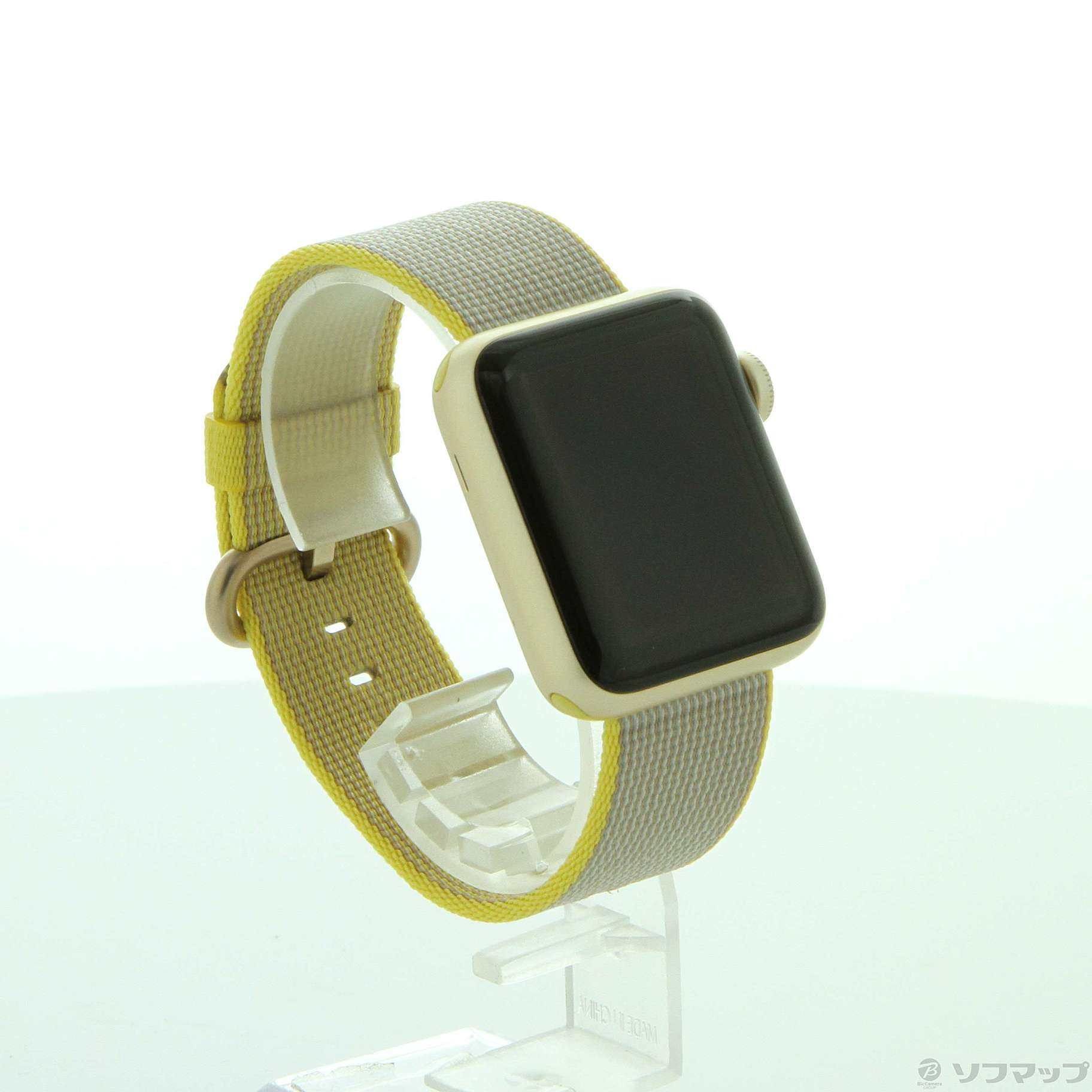 Apple Watch Series 2 38mm ゴールドアルミニウムケース イエロー／ライトグレイウーブンナイロン