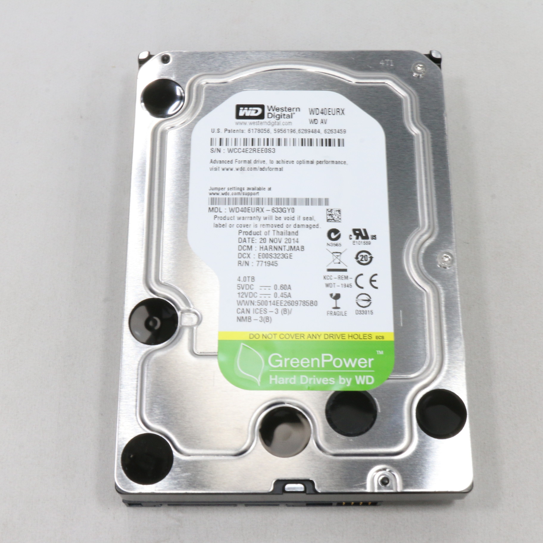 WD Green 4TB 内蔵型ハードディスクドライブ中古(管理用27) 中古】WD40EURX [2133032980854] - リコレ！|ビックカメラグループ