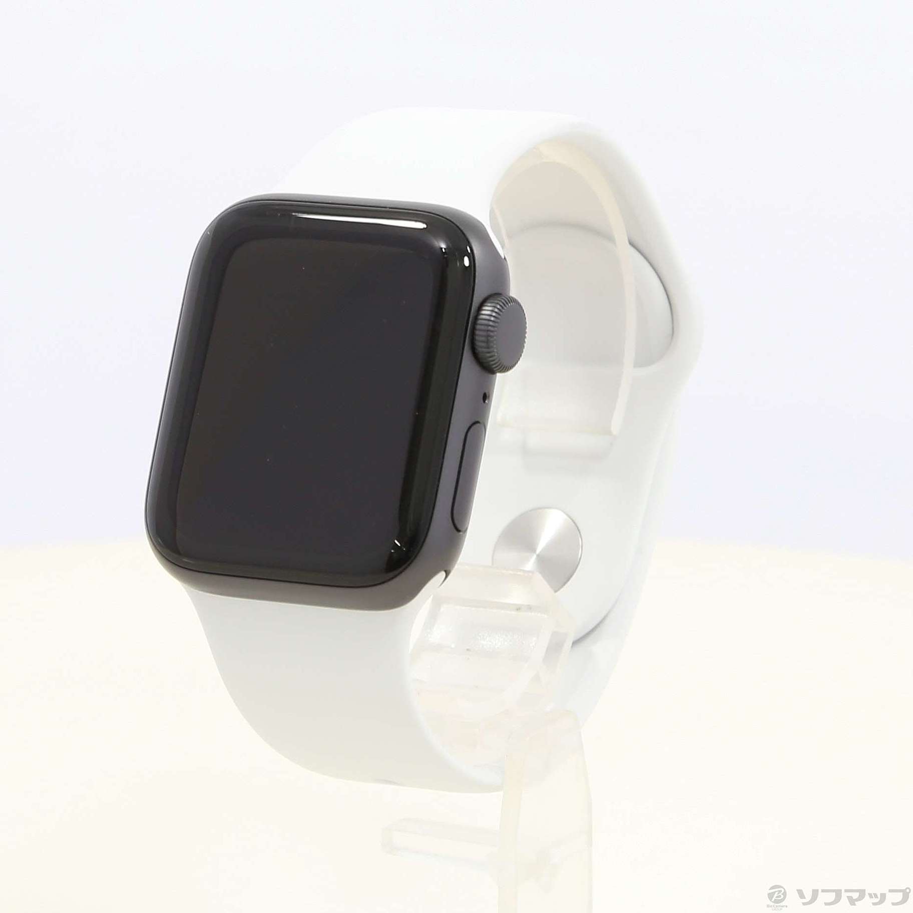 Apple Watch SE GPS 40mm スペースグレイアルミニウムケース ホワイトスポーツバンド