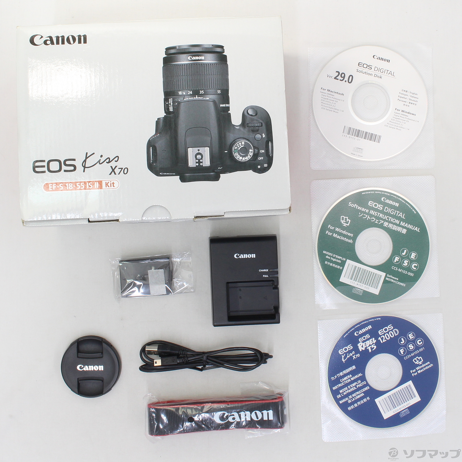 Canon キヤノン EOS Kiss X70 レンズキット デジタル一眼レフカメラ #29 デジタルカメラ 家電、AV、カメラ