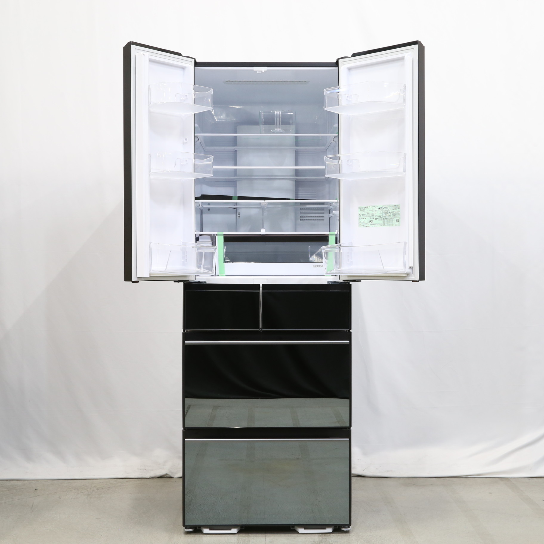 m*i様 ⑥HITACHI 2021年　R-KX50N(x)型　鏡面美品 中古】〔展示品〕 冷蔵庫 KXタイプ クリスタルミラー R-KX50N-X ［6