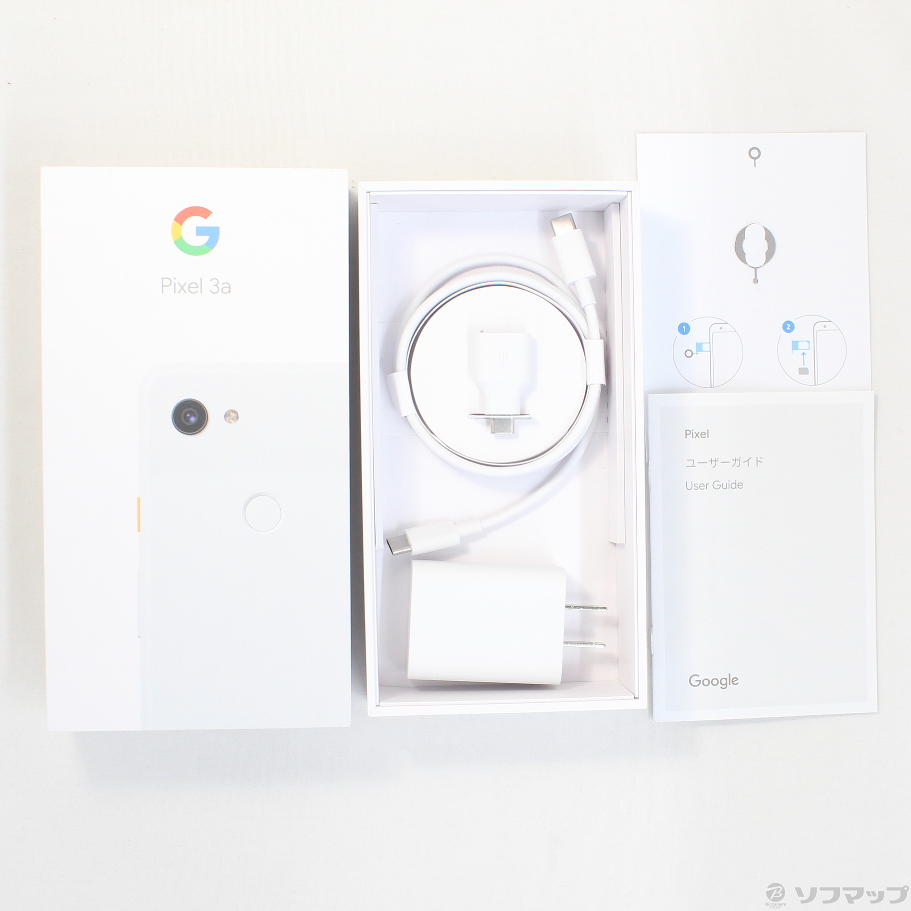 中古】Google Pixel 3a 64GB クリアリーホワイト G020H docomoロック