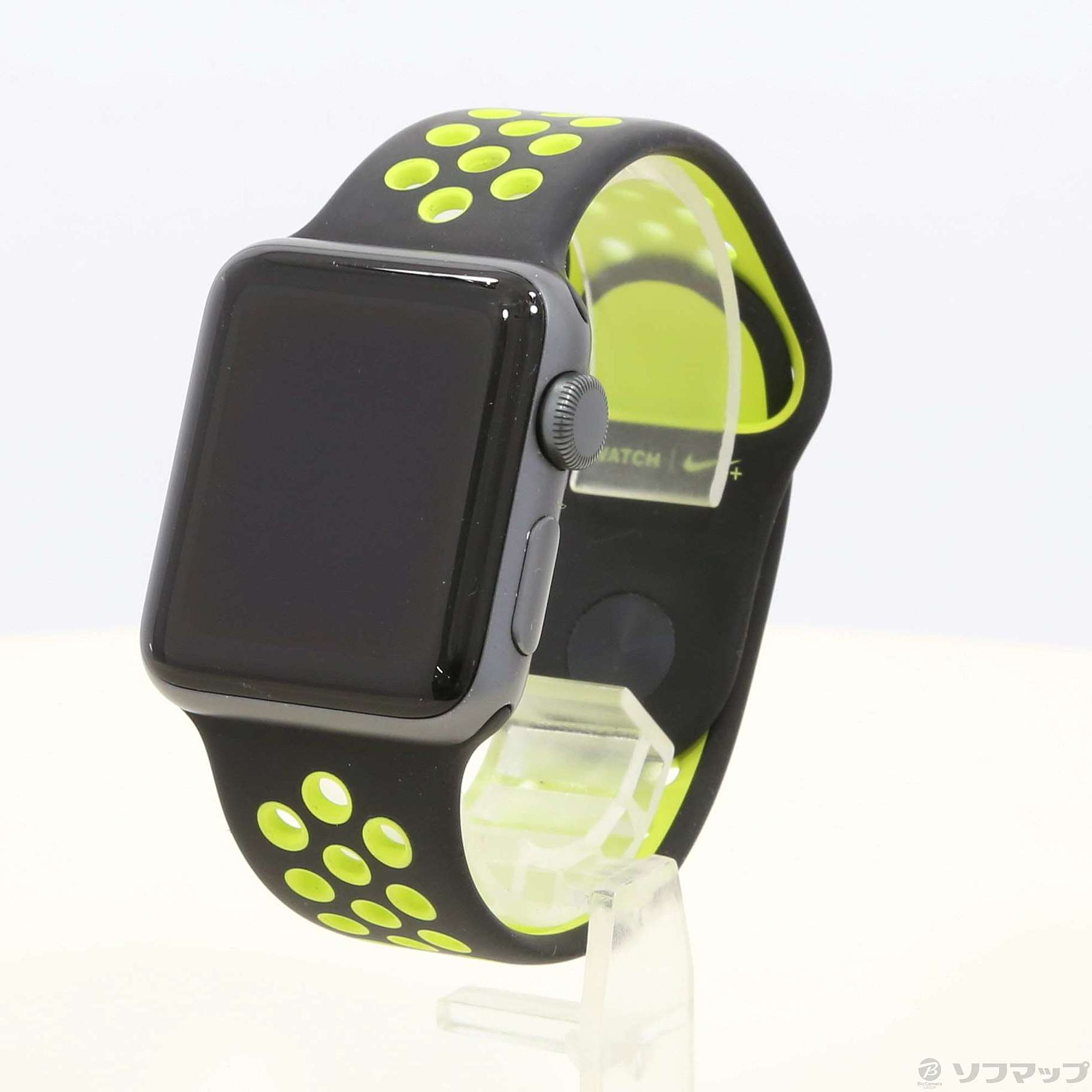 Apple Watch Series 2 Nike+ 38mm スペースグレイアルミニウムケース ブラック／ボルトNikeスポーツバンド