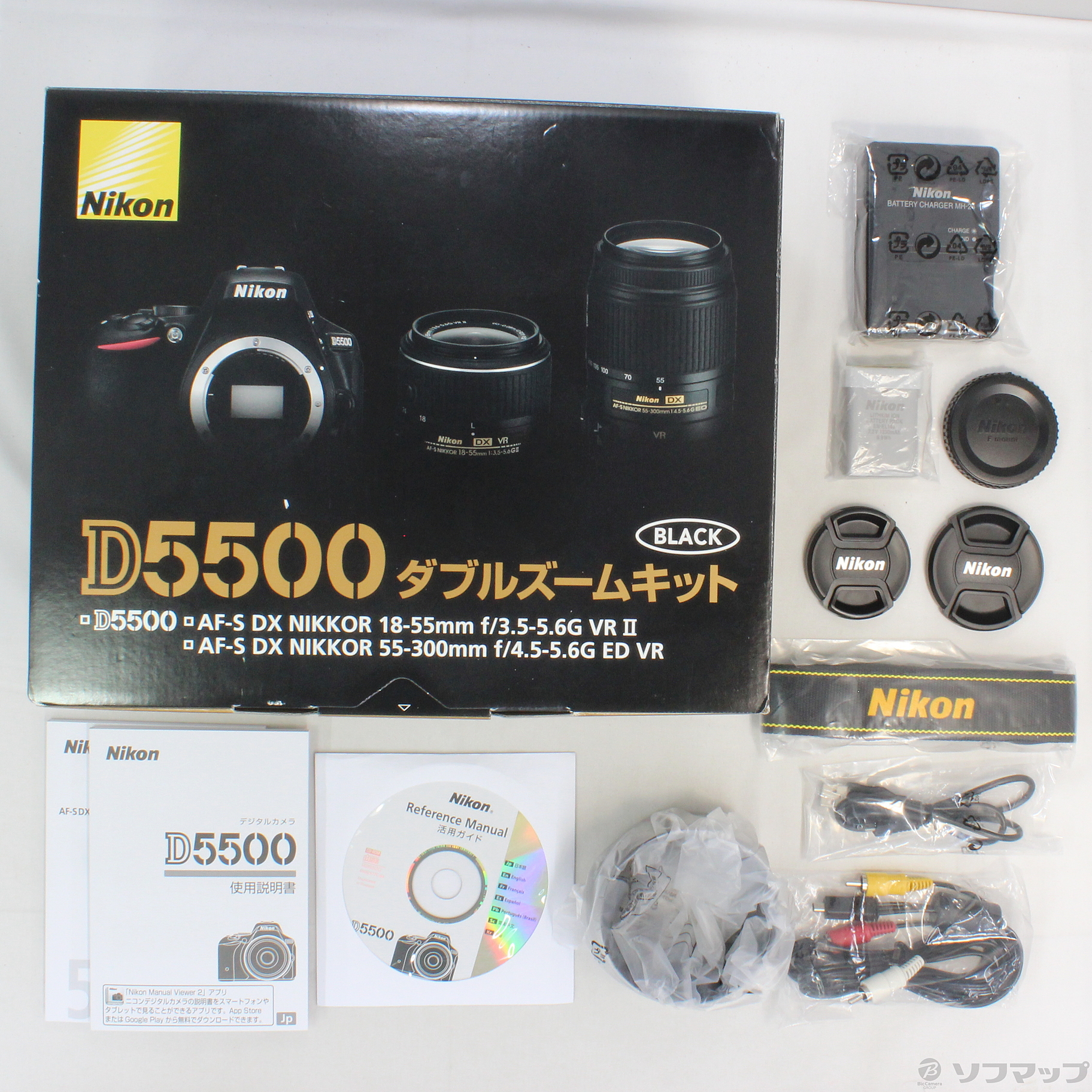 中古】NIKON D5500 ダブルズームキット ブラック ◇07/17(土)値下げ