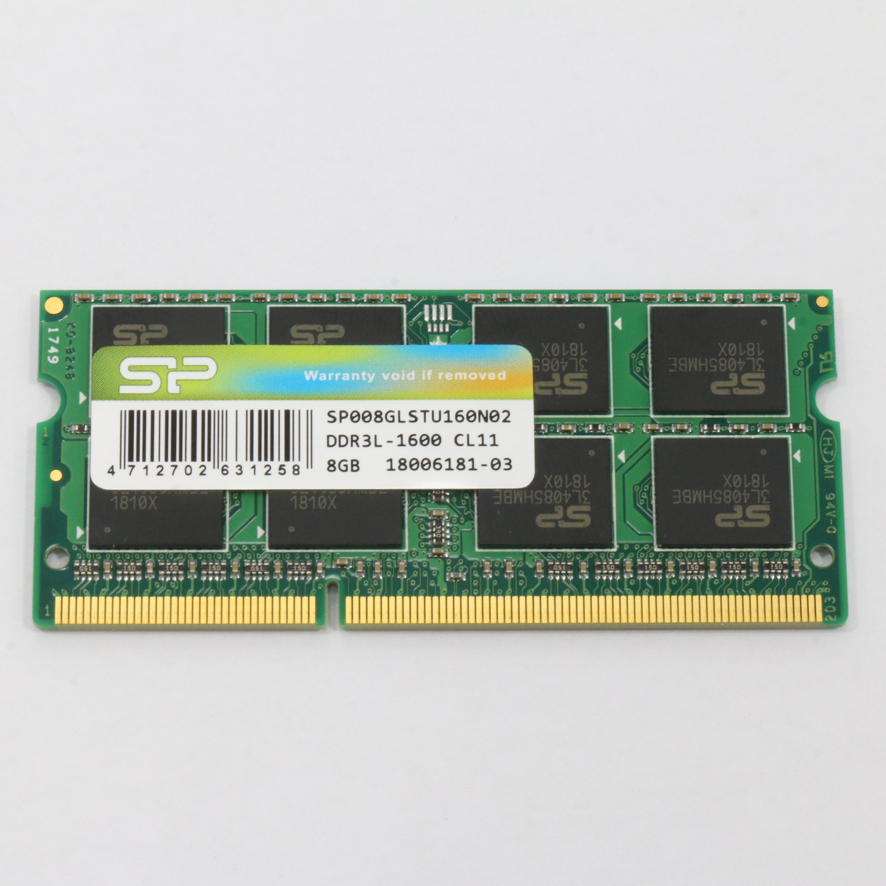 中古】低電圧版ノートPCメモリ 204P DDR3 8GB PC3L-12800 DDR3L-1600 ...