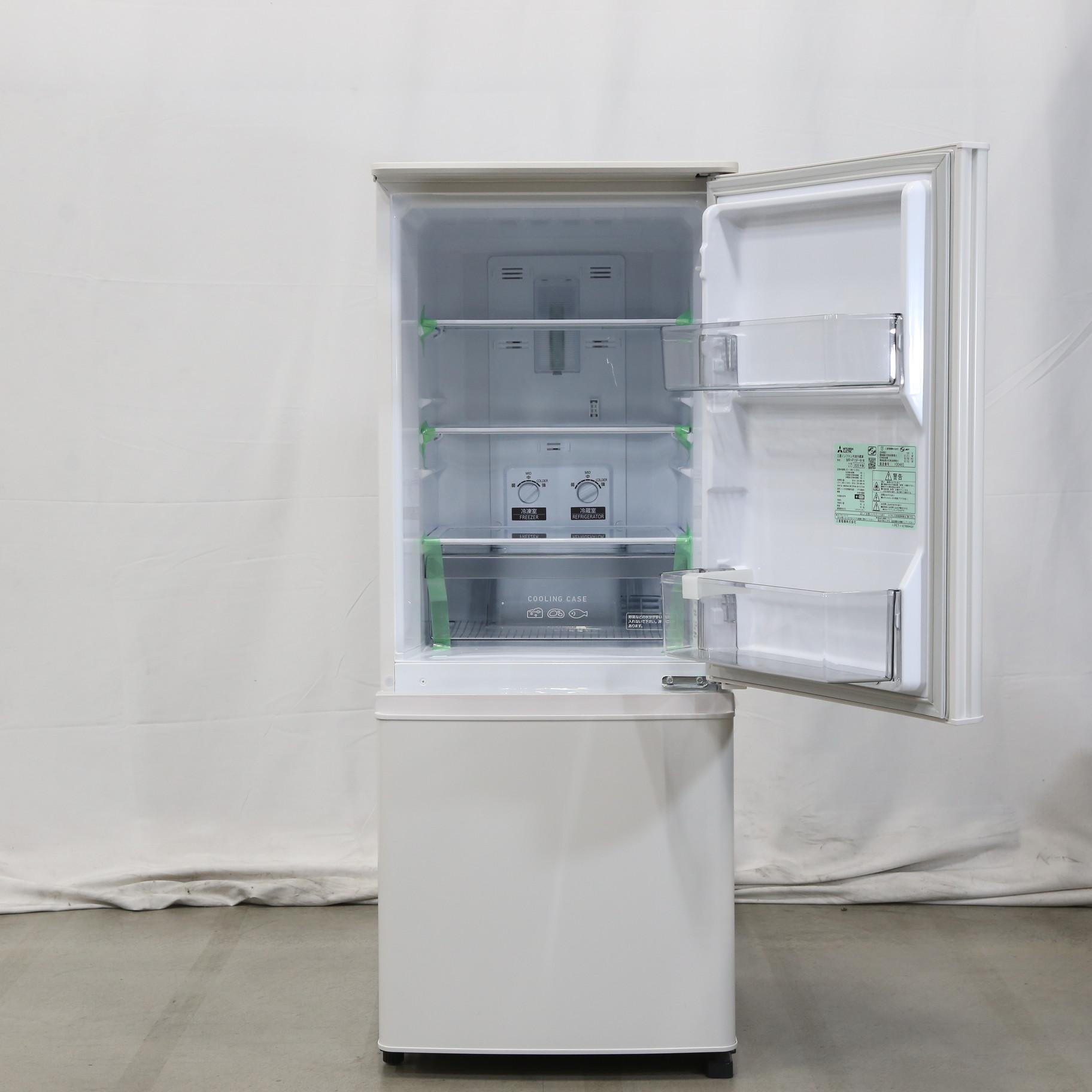 MITSUBISHI MR-P15F-W WHITE 冷蔵庫 146L - 冷蔵庫