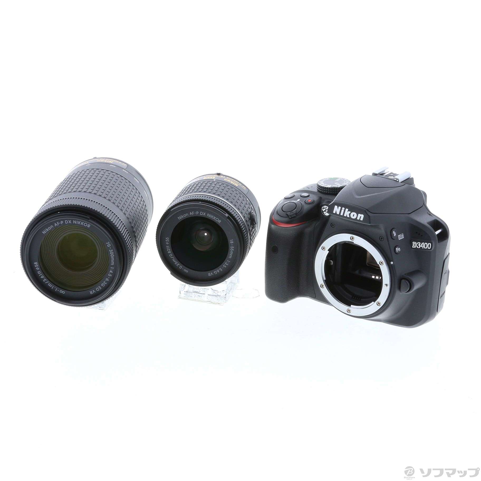 中古】NIKON D3400 ダブルズームキット ブラック [2133033437661 ...