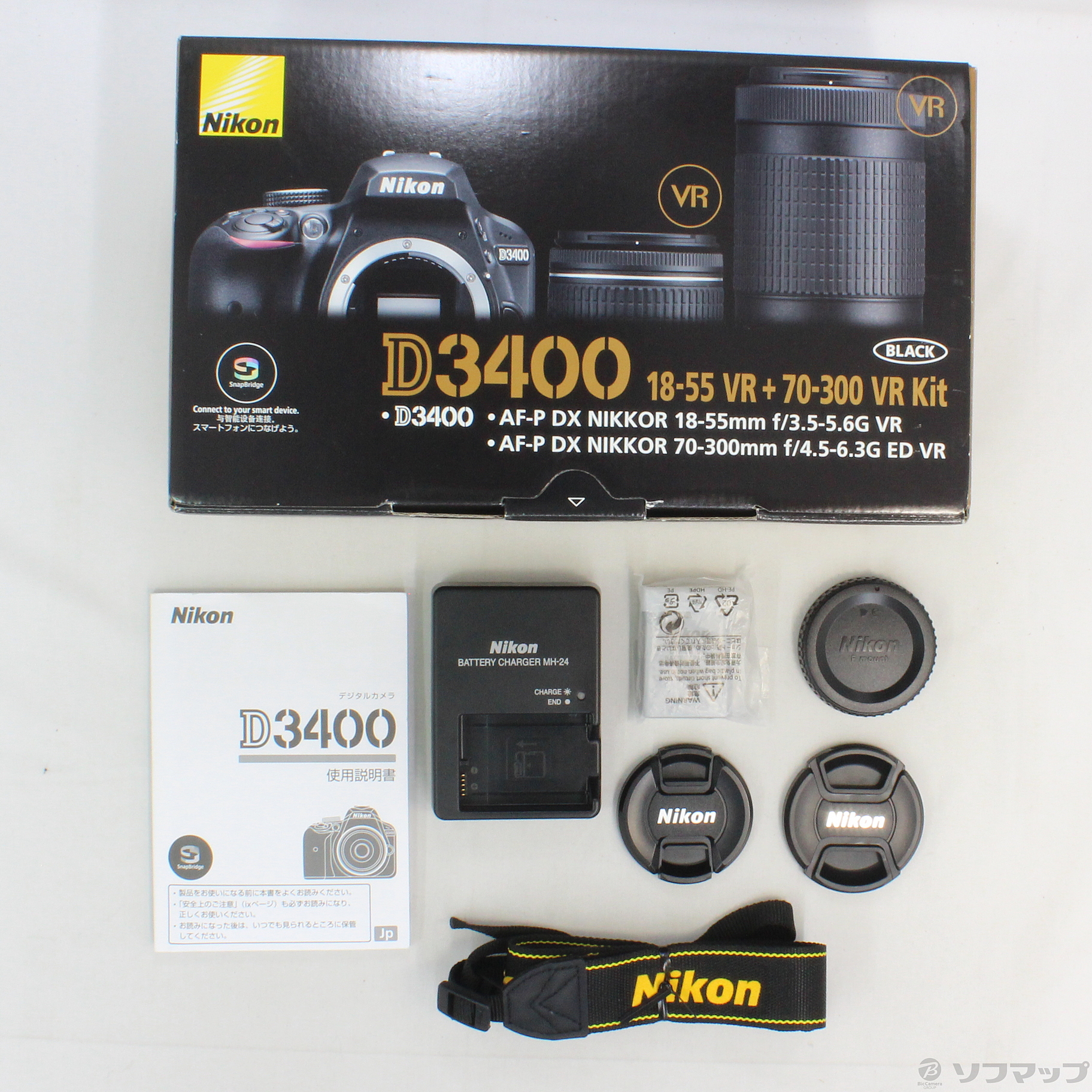 中古】NIKON D3400 ダブルズームキット ブラック ◇07/04(日)値下げ ...