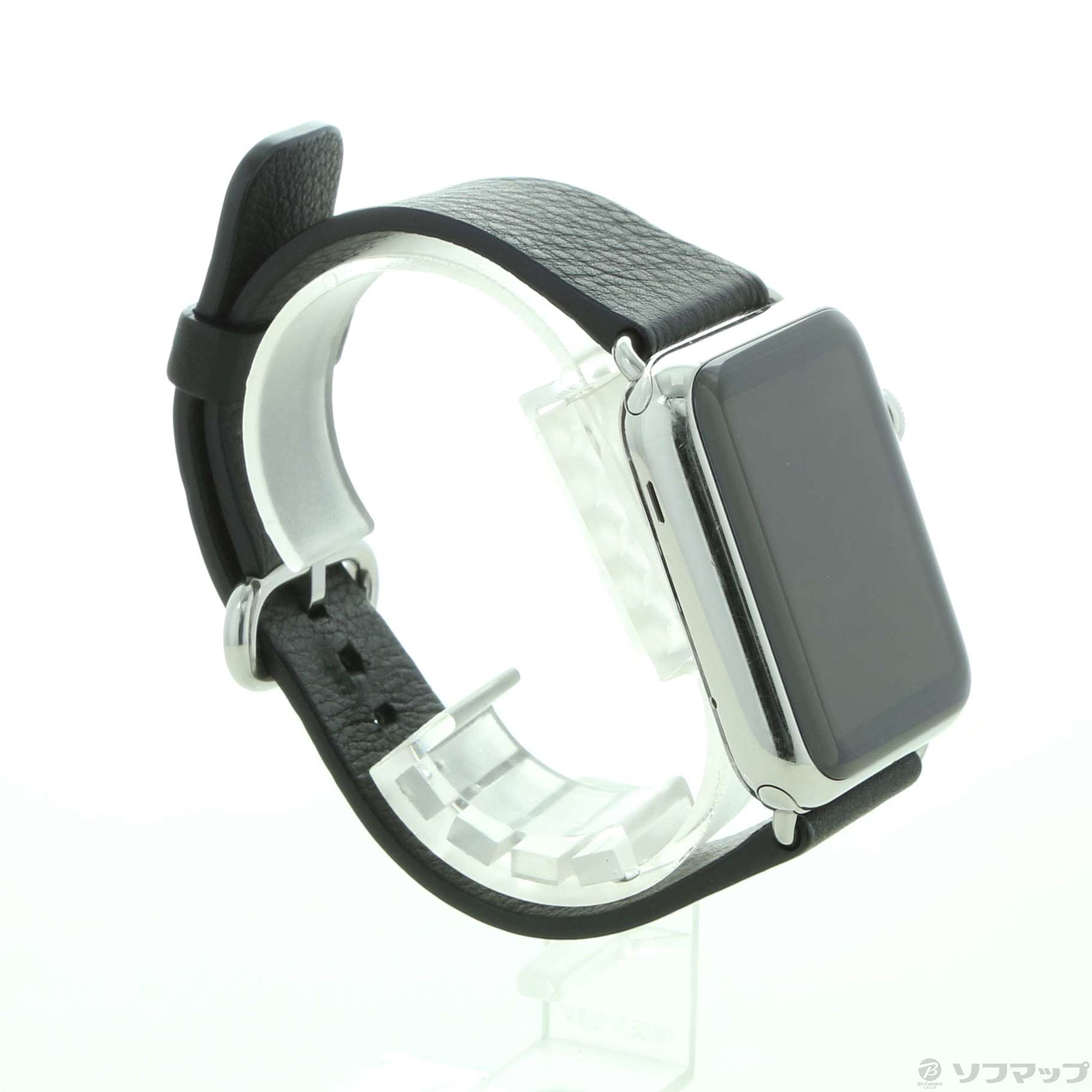 Apple Watch 42mm ステンレススチールケース ブラッククラシックバックル