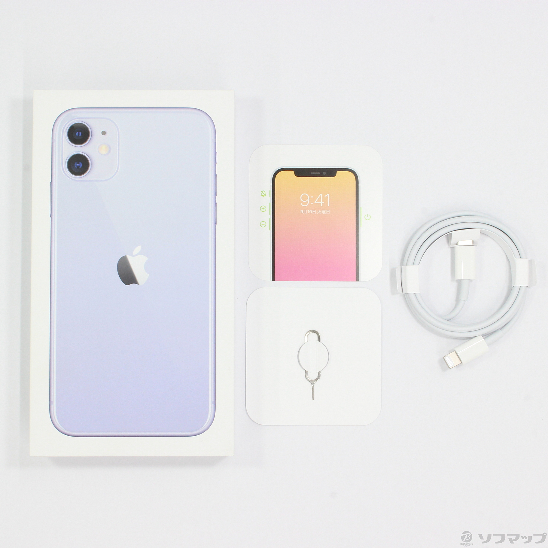 中古】iPhone11 256GB パープル MHDU3J／A SIMフリー ◇07/07(水