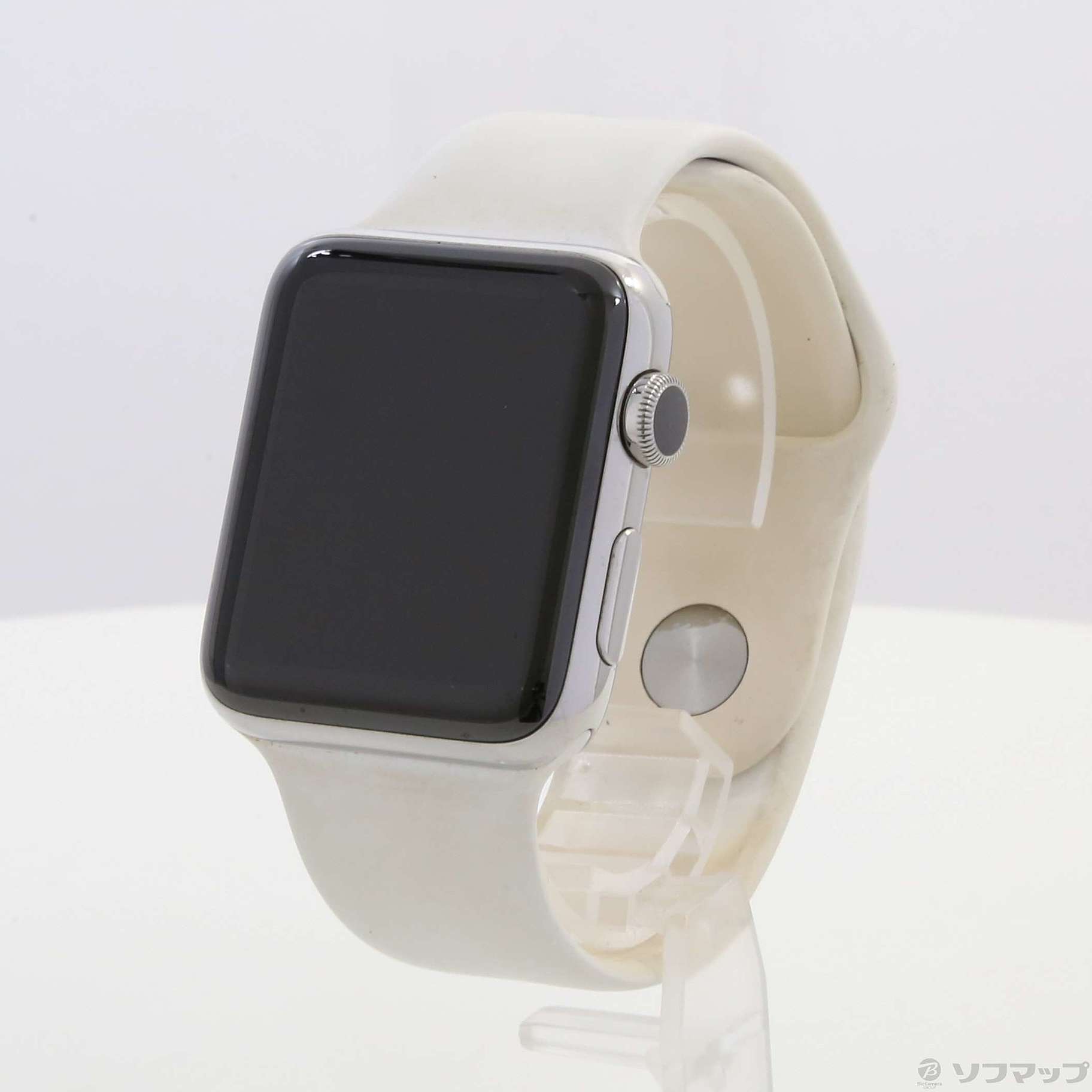 Apple Watch シリーズ2 42mm ステンレス ホワイトスポーツバンド www