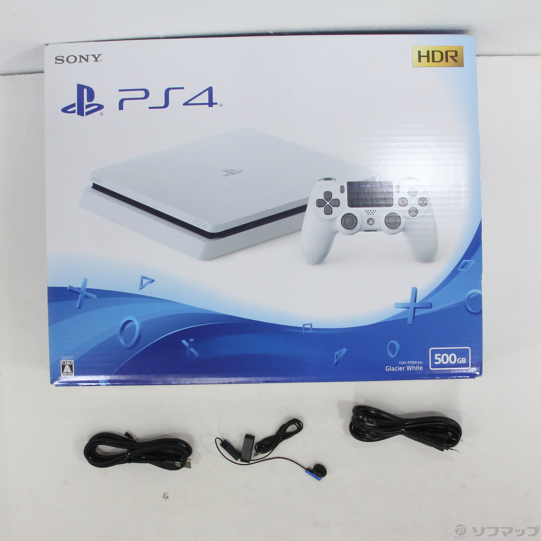 中古】PlayStation 4 グレイシャー・ホワイト 500GB ◇06/15(火)新入荷 ...