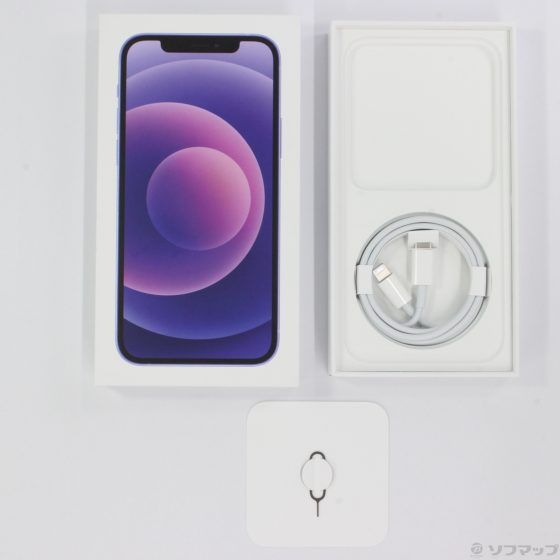 中古】iPhone12 256GB パープル MJNK3J／A SIMフリー