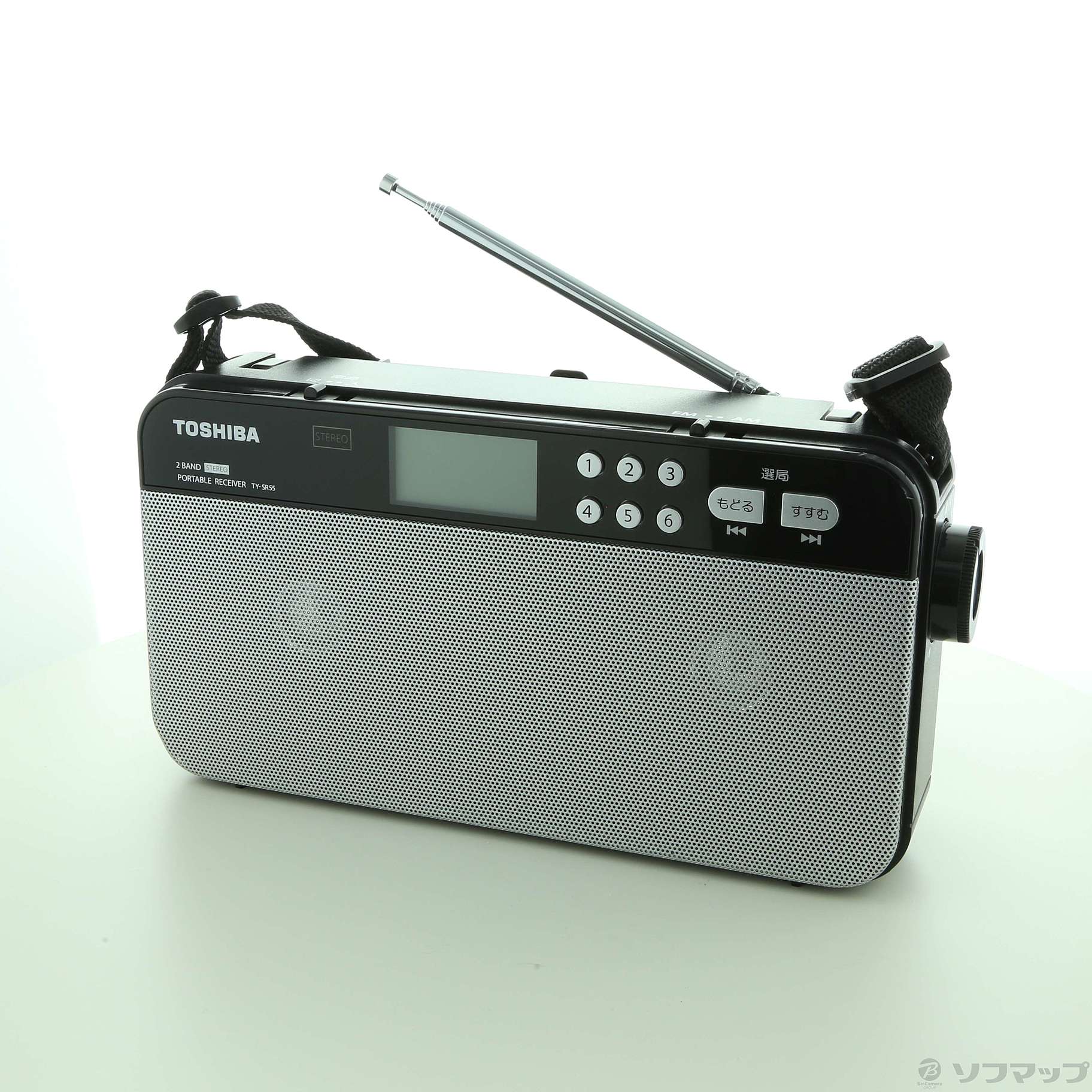 即納&大特価】 TOSHIBAラジオ 本体のみ TY-SR55 単2電池付き