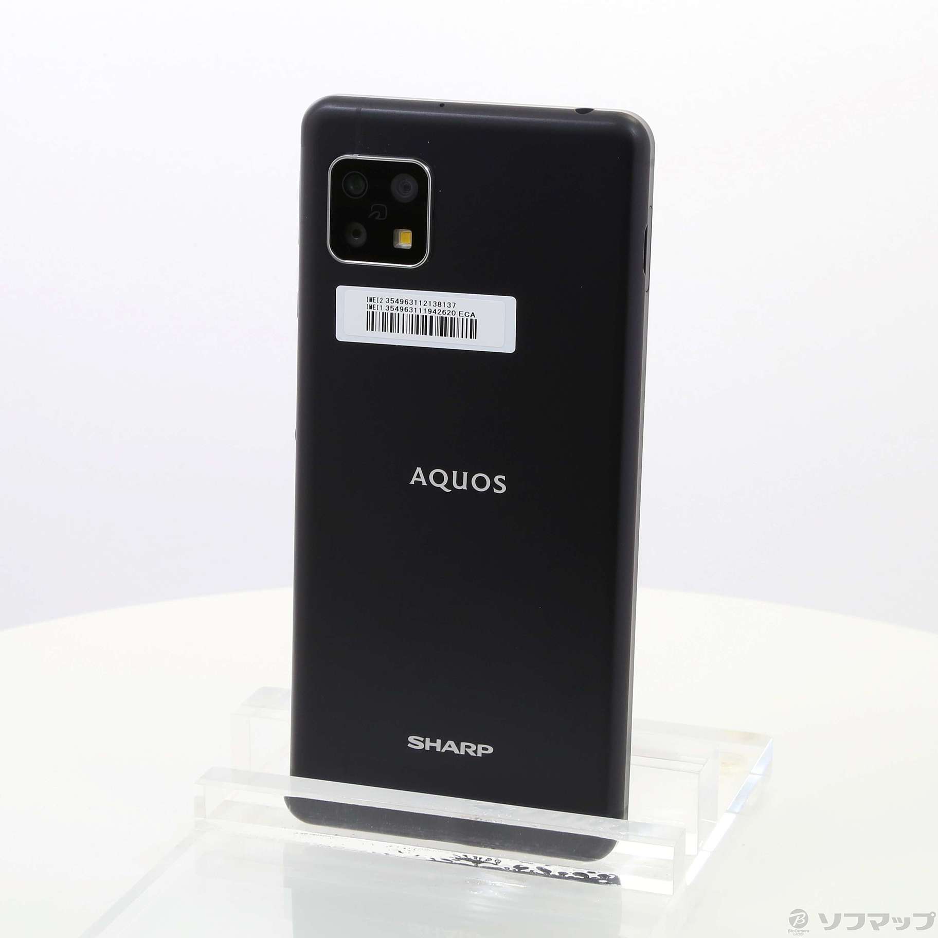 中古】〔展示品〕 AQUOS sense4 64GB ブラック SH-M15 SIMフリー ◇08