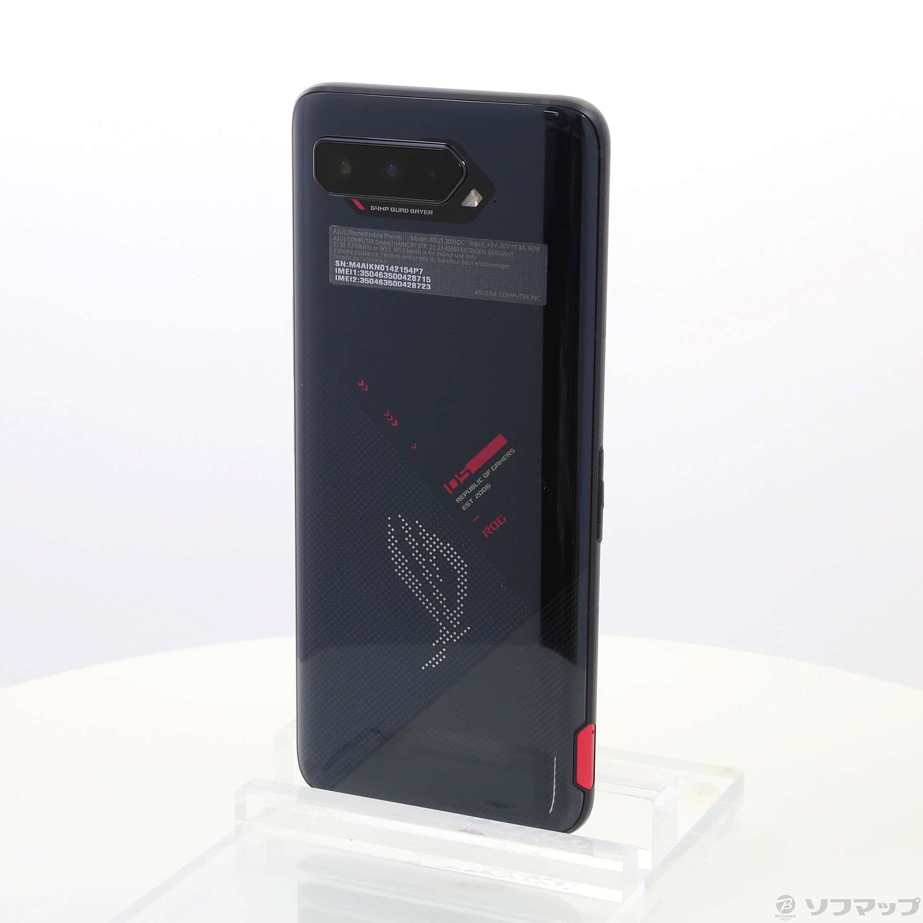中古】〔展示品〕 ROG Phone 5 256GB ファントムブラック ZS673KS