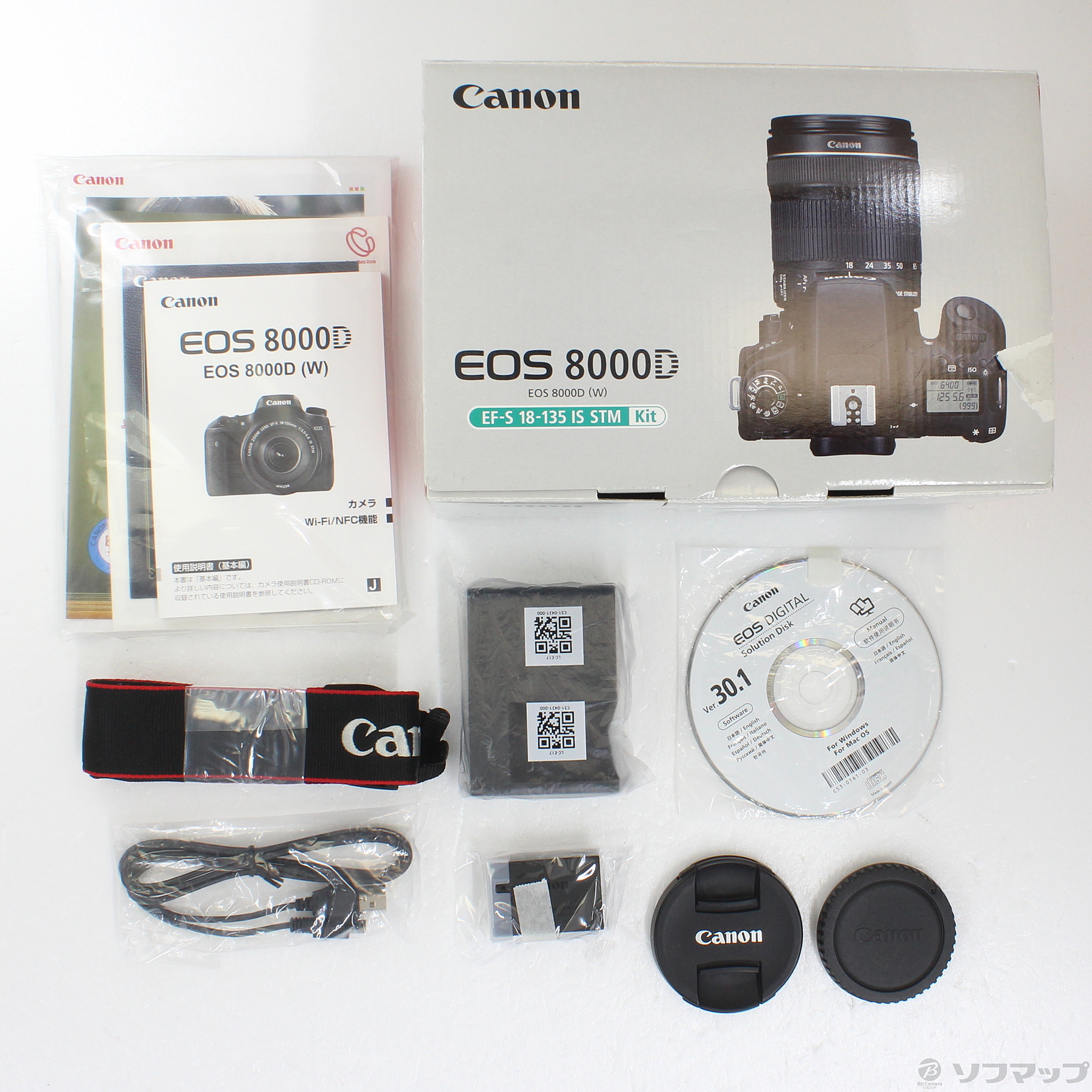 中古】EOS 8000D EF-S18-135 IS STM レンズキット (2420万画素／SDXC