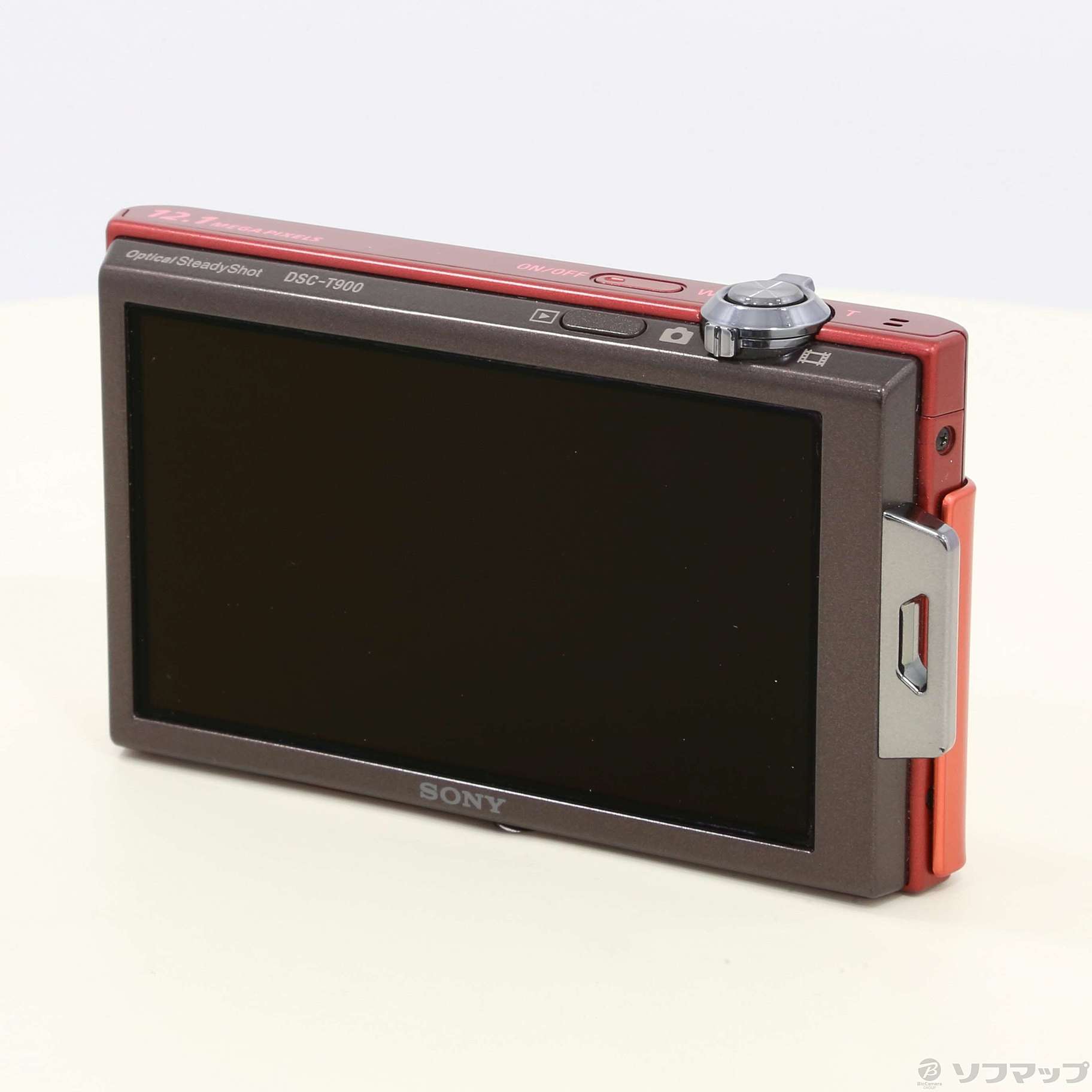 中古】CYBERSHOT DSC-T900 R (1210万画素／4倍ズーム／レッド  