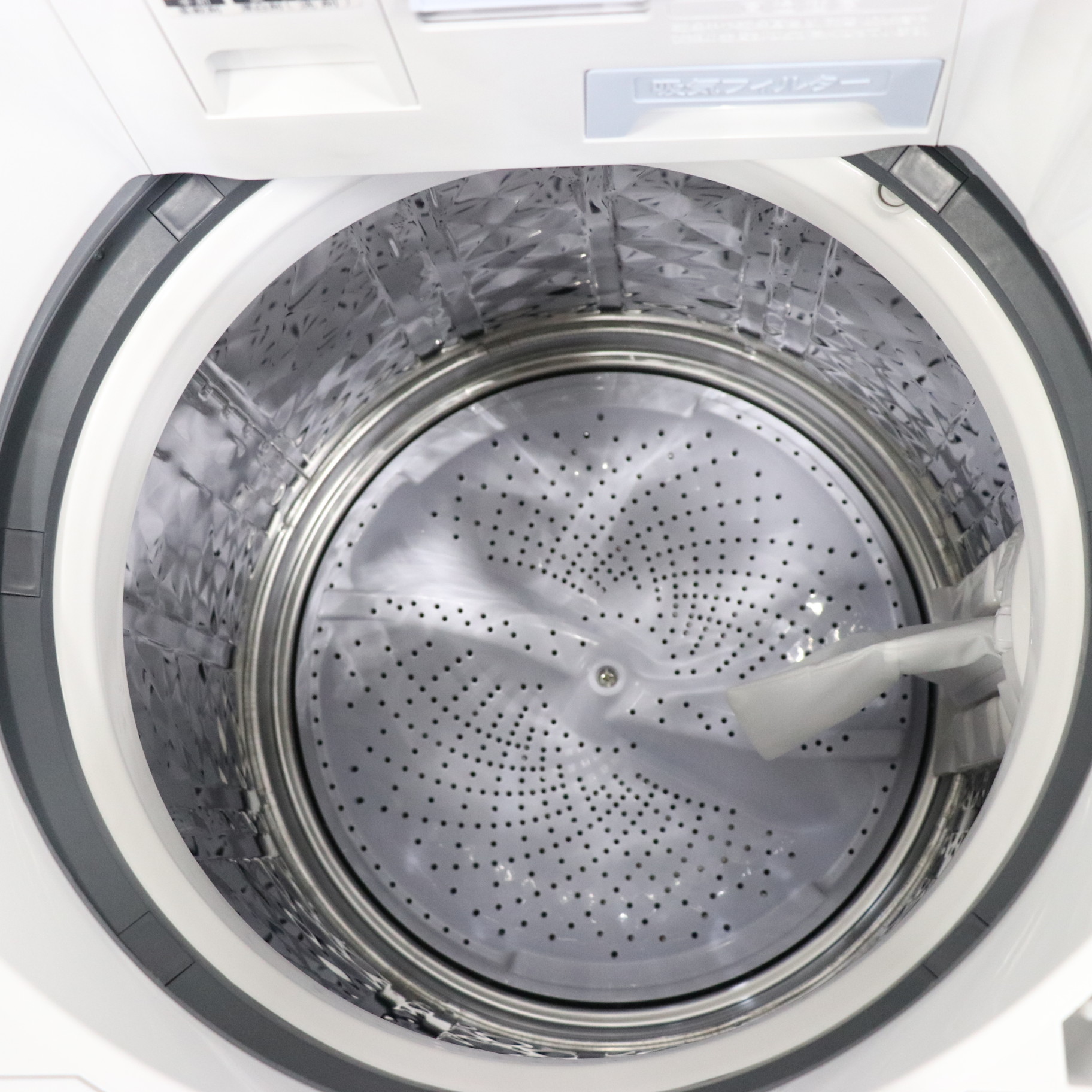 〔展示品〕縦型洗濯乾燥機 ホワイト系 ES-TX8E-W ［洗濯8.0kg ／乾燥4.5kg ／ヒーター乾燥(排気タイプ) ／上開き］