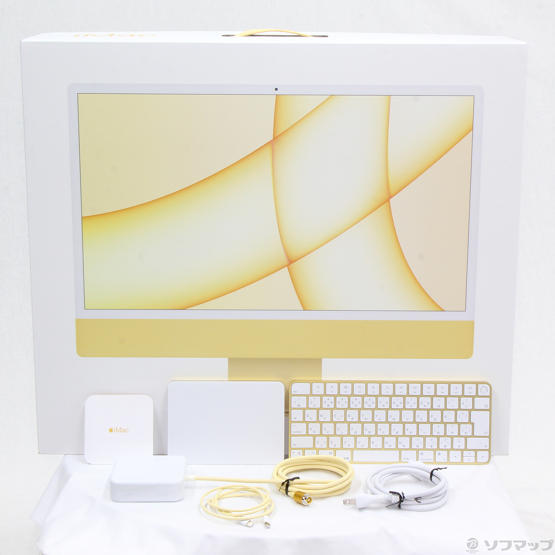 iMac 24-inch Mid 2021 Z12S0005V Apple M1 8コアCPU_8コアGPU 8GB SSD256GB イエロー  〔macOS v11.4〕 ◇07/27(火)値下げ！