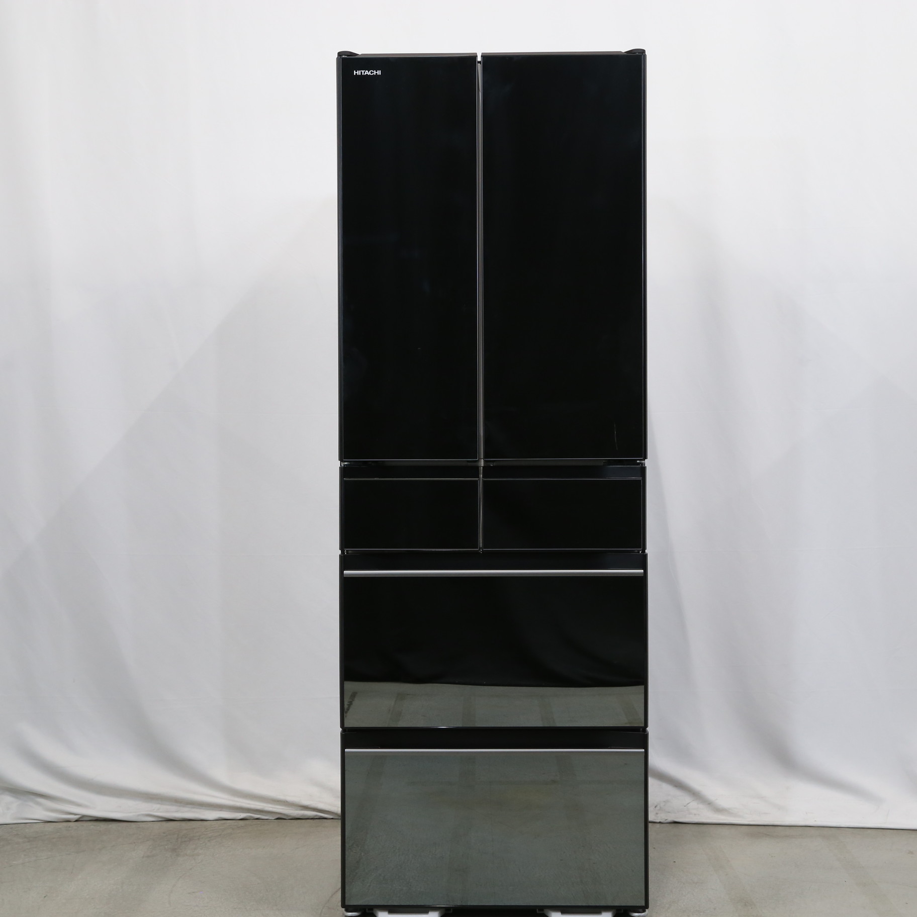 HITACHI 冷凍冷蔵庫 R-KX50N クリスタルミラー 中古】〔展示品〕 冷蔵庫 ぴったりセレクト KXタイプ クリスタルミラー
