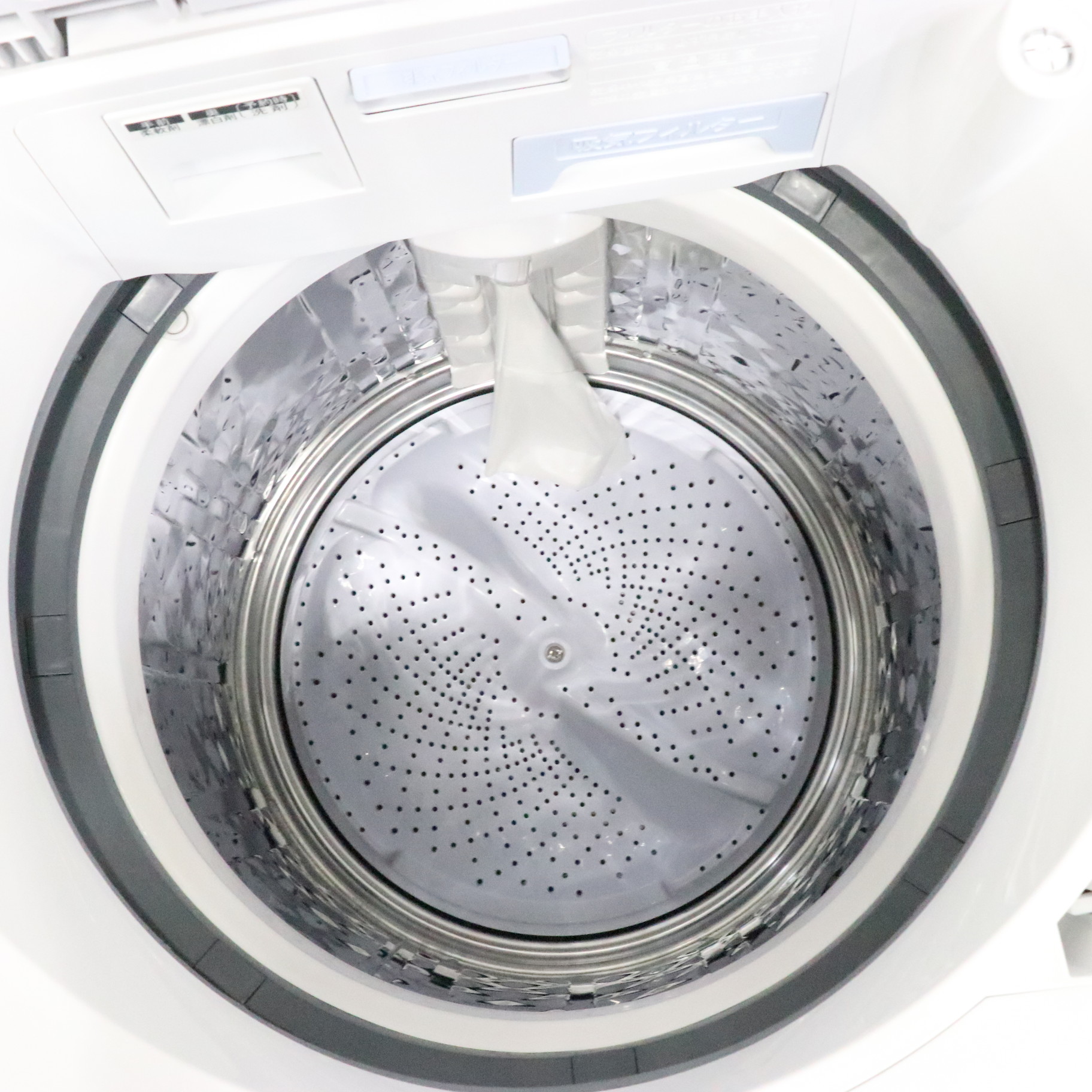 〔展示品〕縦型洗濯乾燥機 ホワイト系 ES-TX8E-W ［洗濯8.0kg ／乾燥4.5kg ／ヒーター乾燥(排気タイプ) ／上開き］