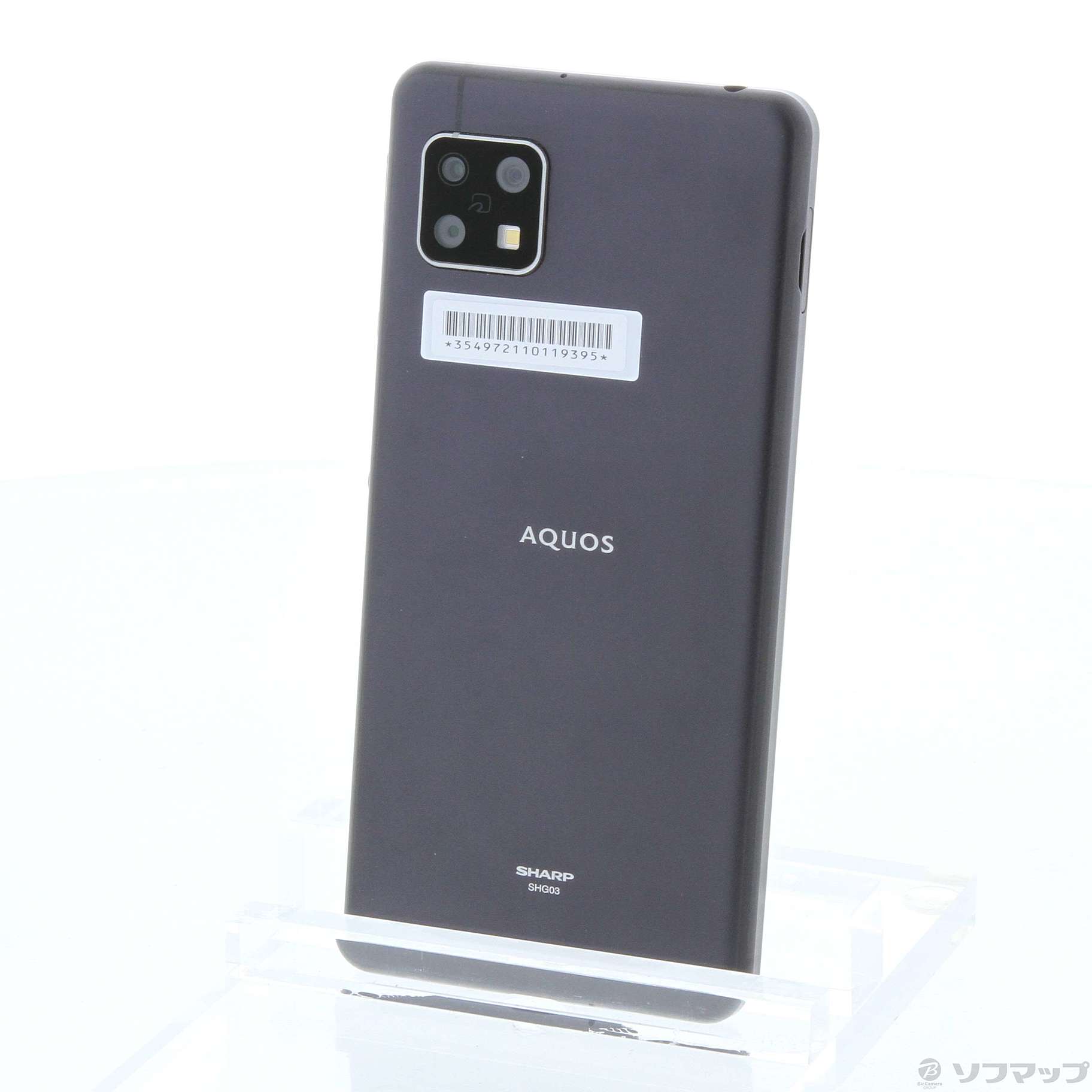 中古】AQUOS sense5G 64GB ブラック SHG03 auロック解除SIMフリー ◇08