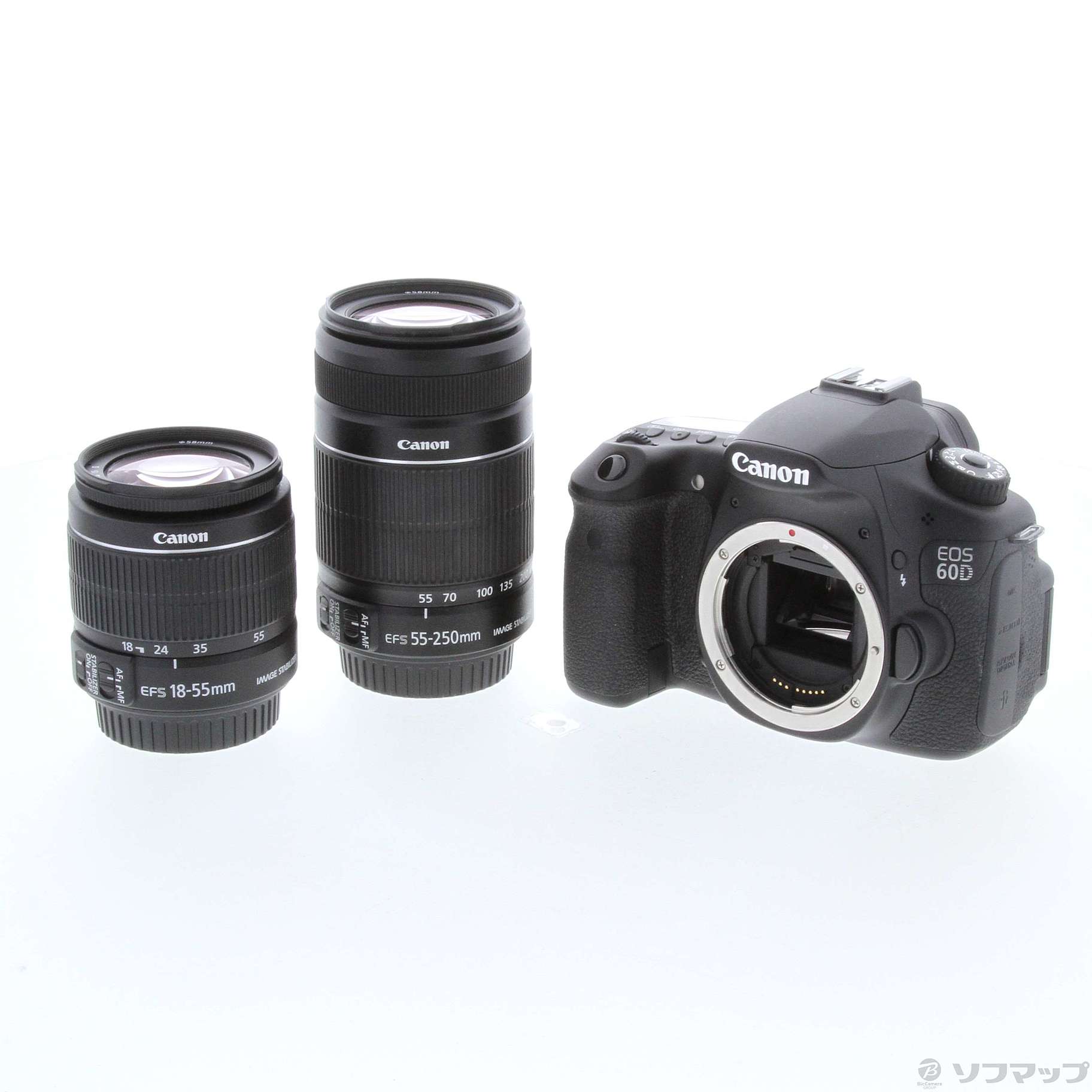 キヤノン キヤノン Canon EOS 60D ダブルズームキット EF-S 18-55ｍｍ ...