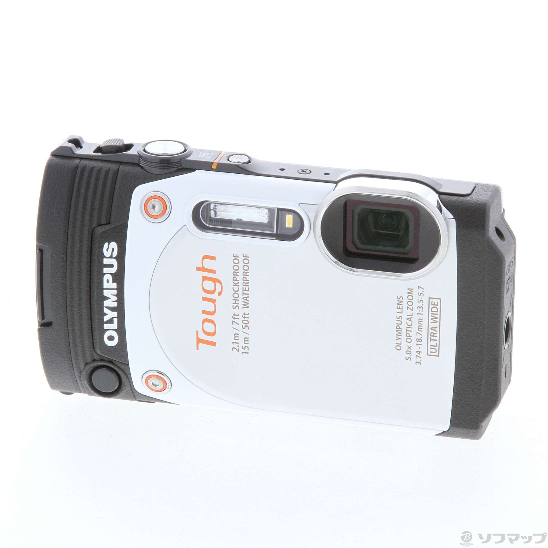 中古】OLYMPUS STYLUS TG-860 Tough WHT (1600万画素／5倍／ホワイト